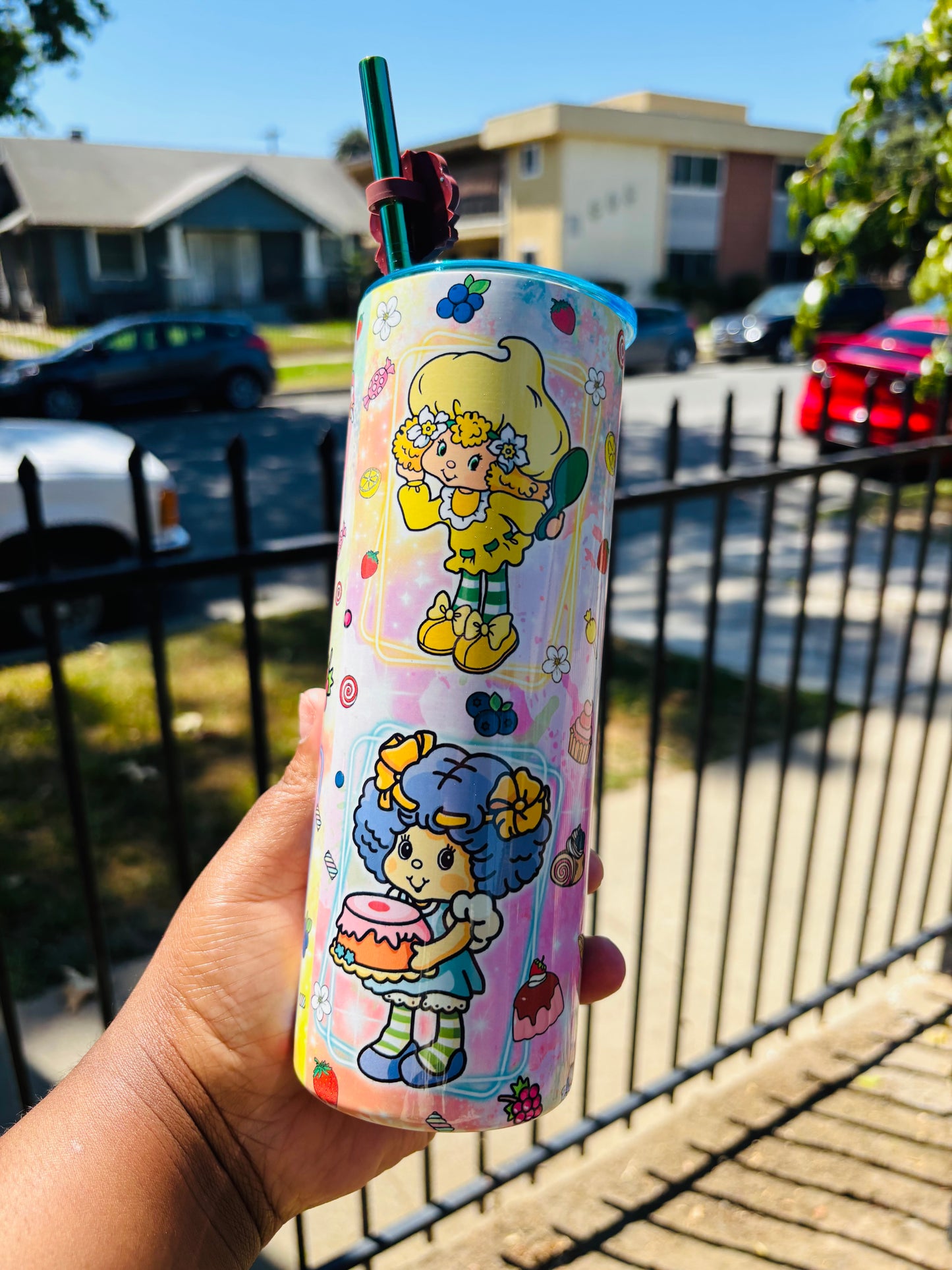 Strawberry friends w/ frames 20oz tumbler