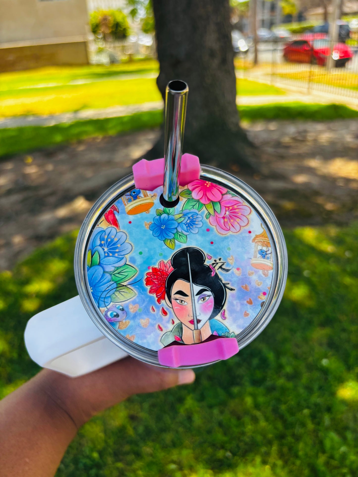Mulan blooms 40oz tumbler