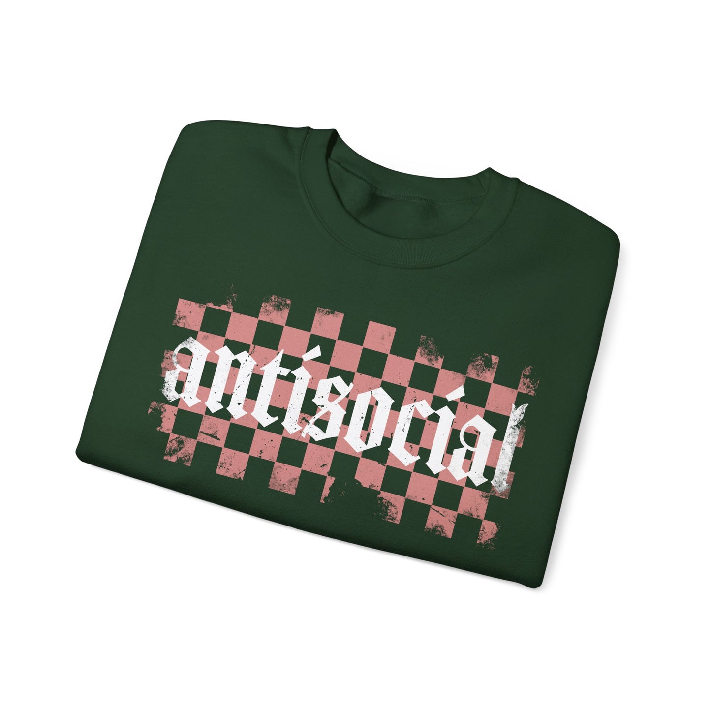 Antisocial Crewneck Sweatshirt, Comfy Casual Pullover for Everyday Wear, Perfect Gift for Introverts, Street Style Apparel,