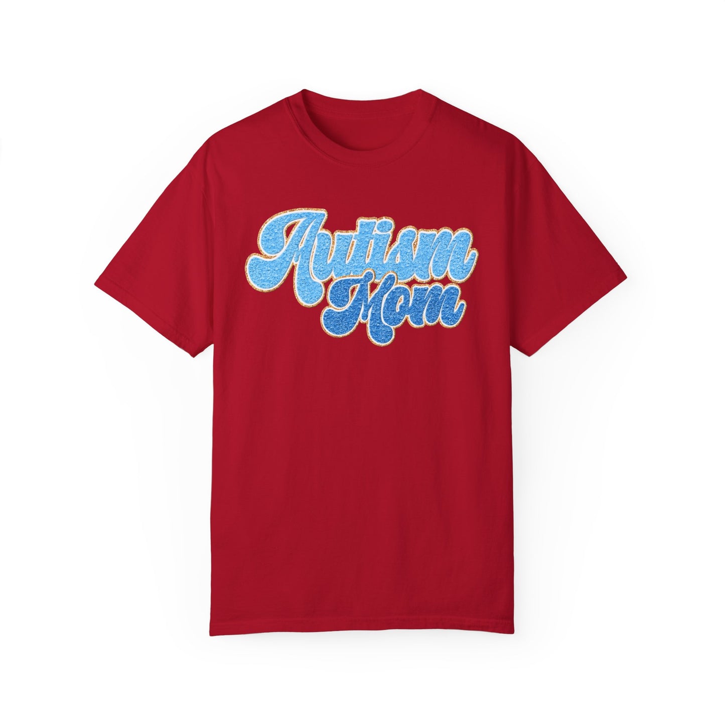 autism mom faux Unisex Garment-Dyed T-shirt