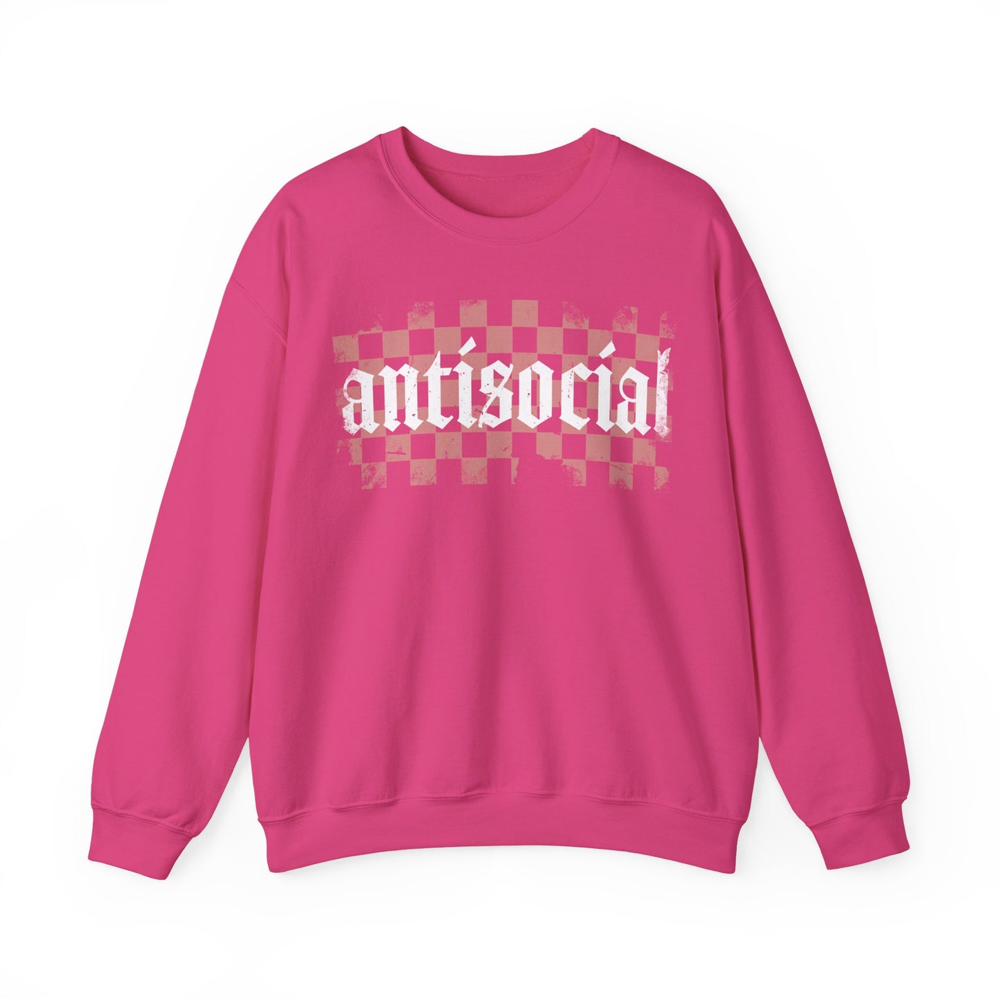 Antisocial Crewneck Sweatshirt, Comfy Casual Pullover for Everyday Wear, Perfect Gift for Introverts, Street Style Apparel,