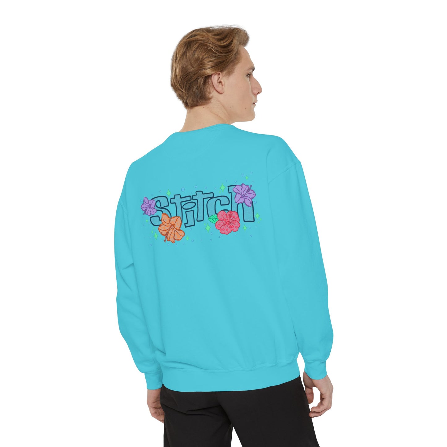 Stitch lace floral Graphic Sweatshirt