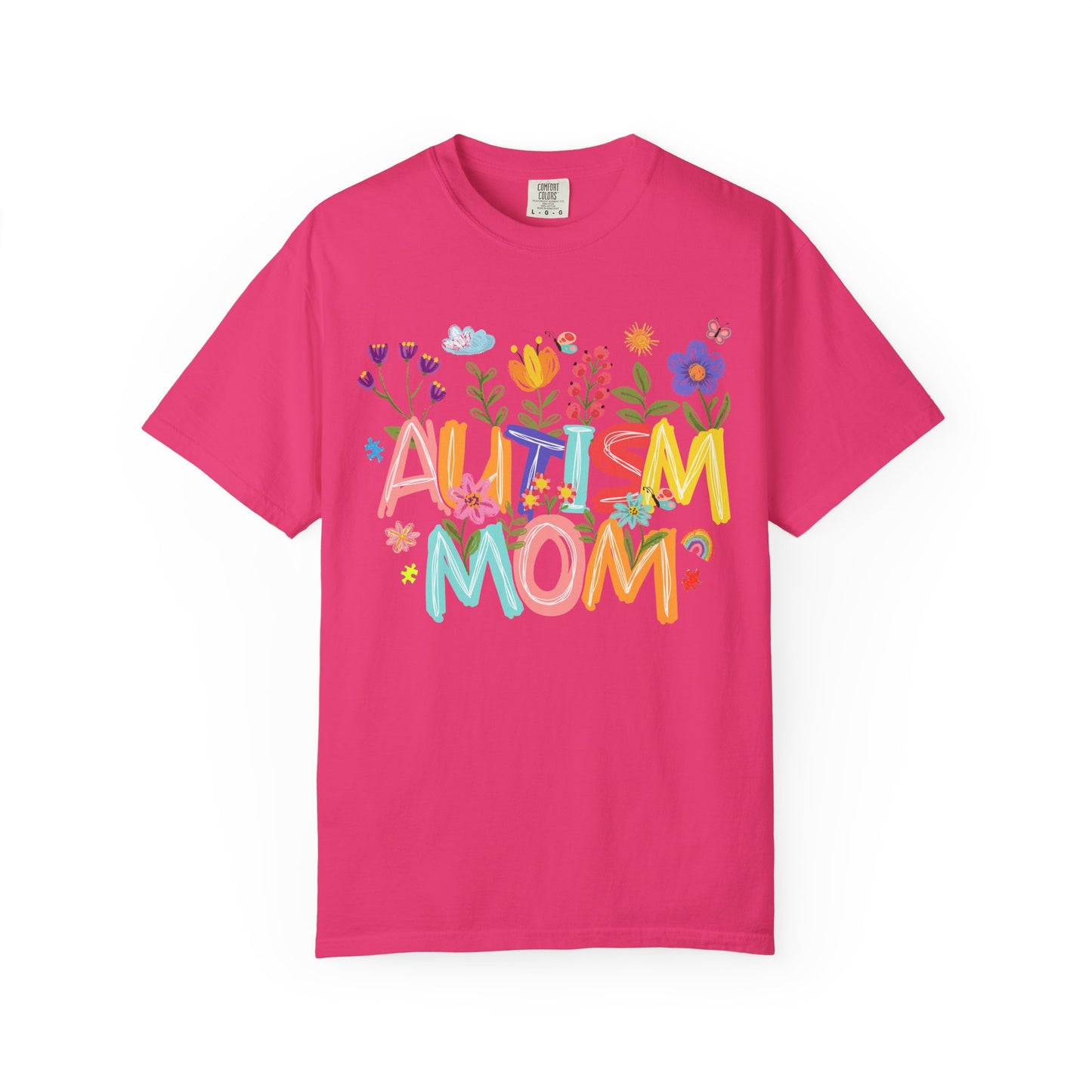 Autism Mom Floral T-Shirt, Gift for Autism Awareness, Supportive Apparel