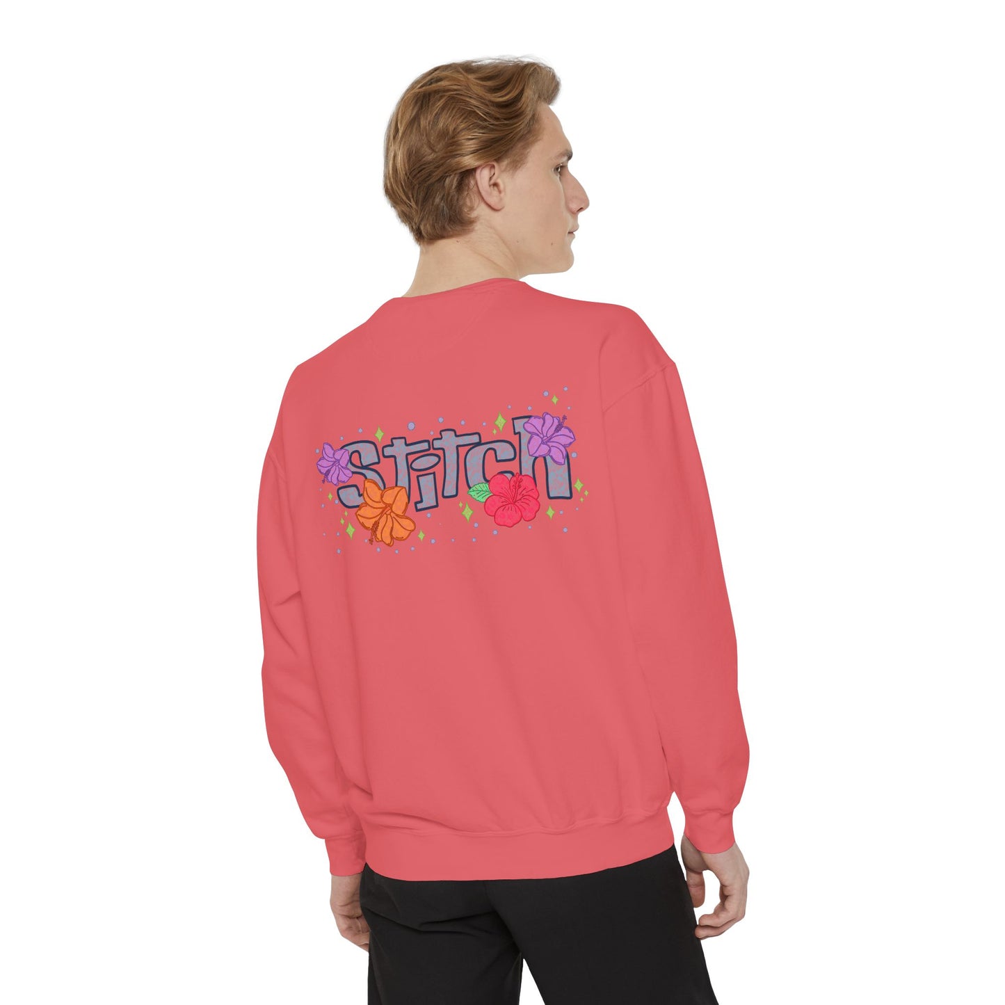 Stitch lace floral Graphic Sweatshirt