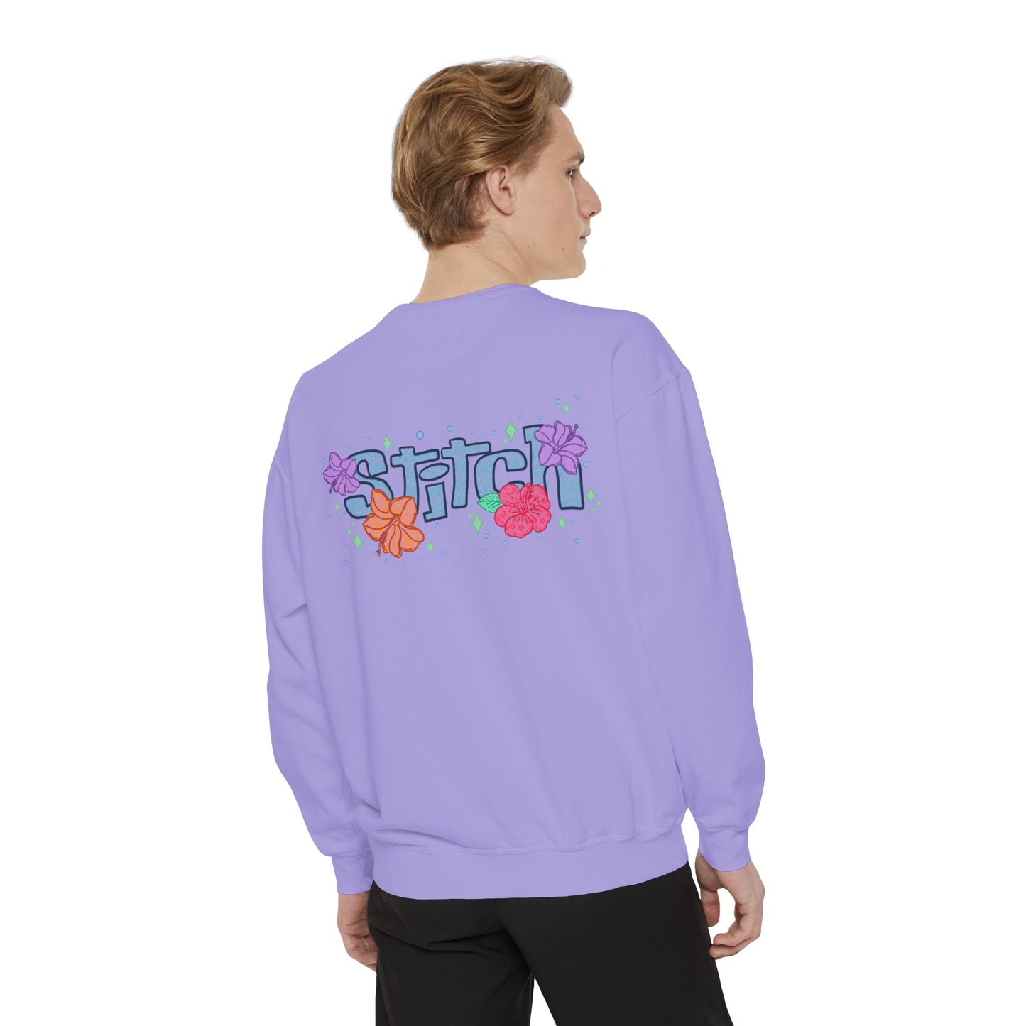 Stitch lace floral Graphic Sweatshirt