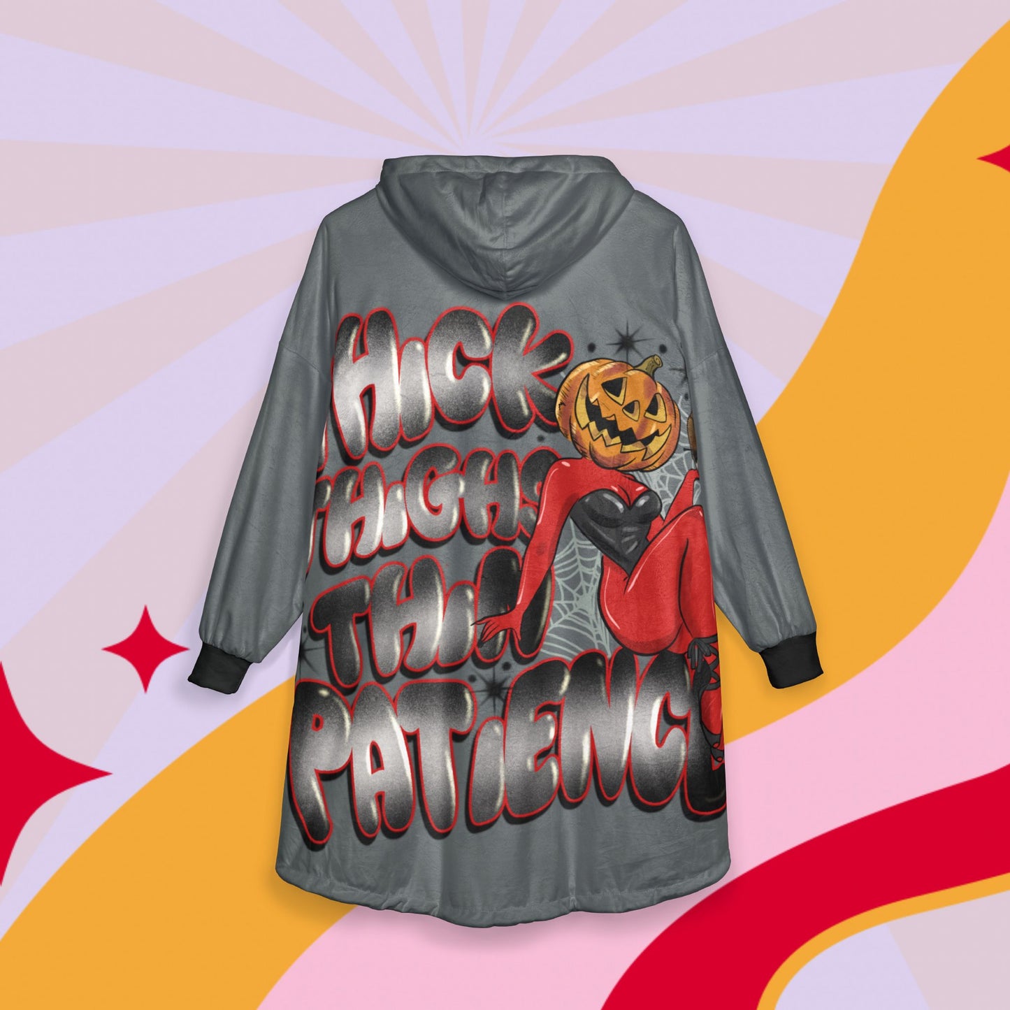 Thick thigh thin patience’s Hooded Blanket