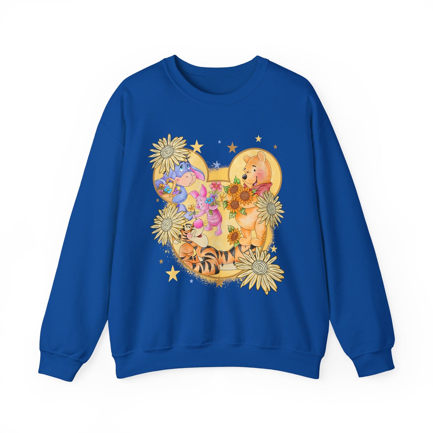 Warm Floral Bear Crewneck Sweatshirt,