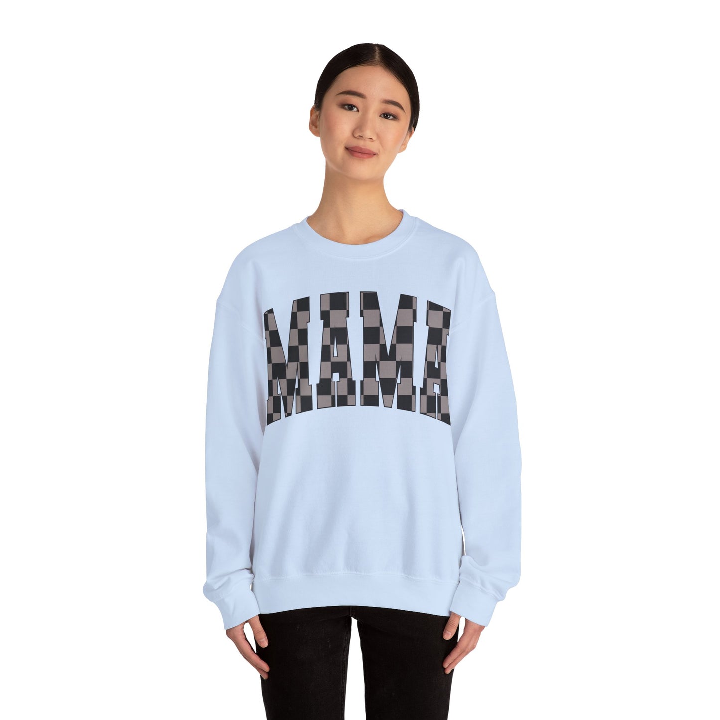 checkered mama Unisex Heavy Blend™ Crewneck Sweatshirt