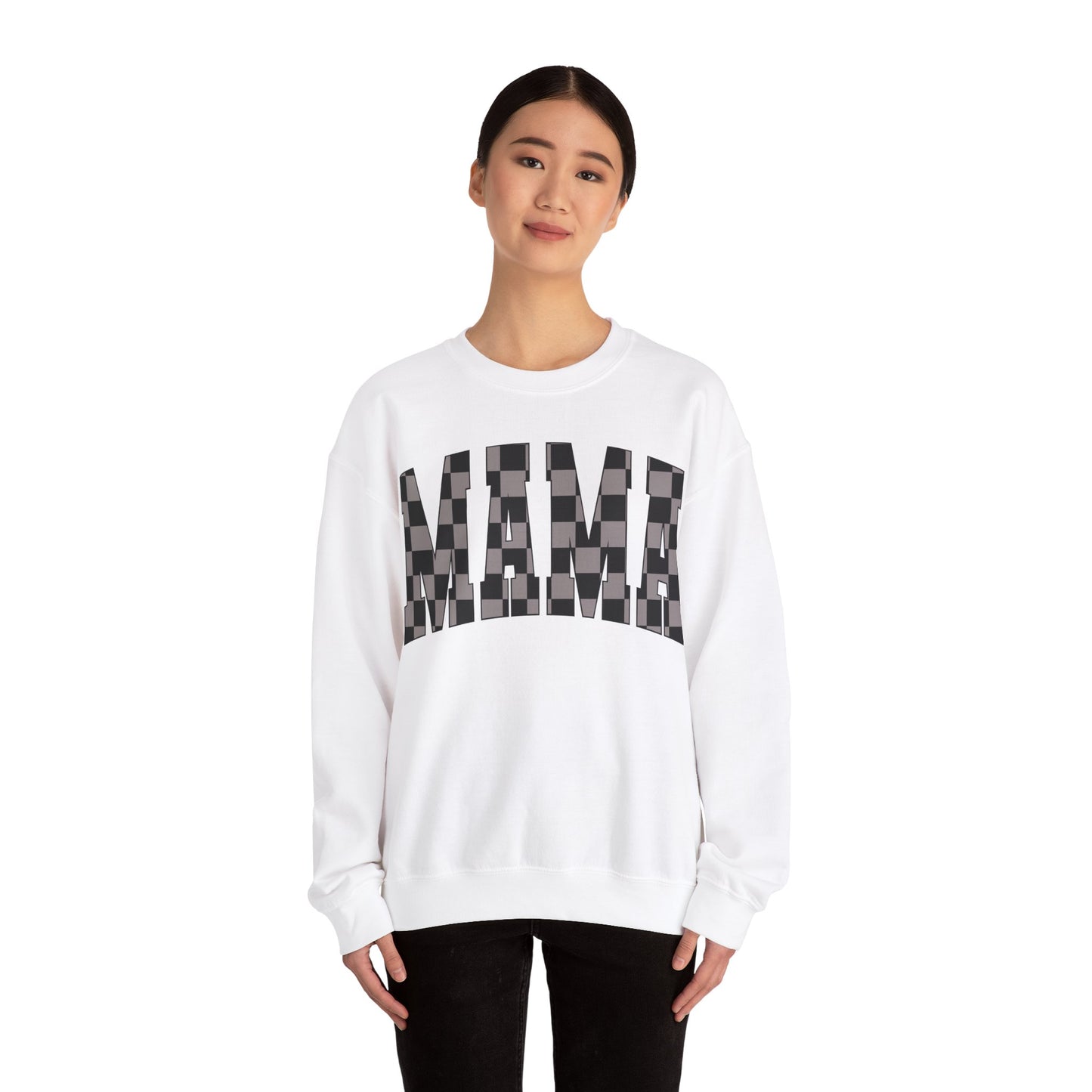 checkered mama Unisex Heavy Blend™ Crewneck Sweatshirt