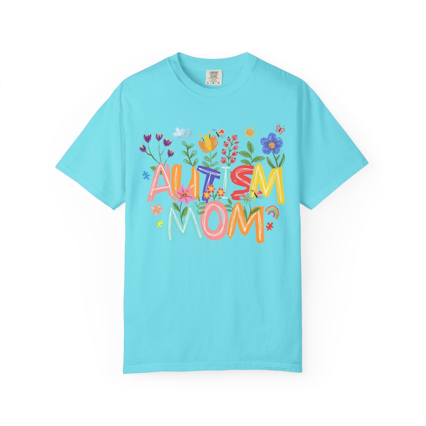 Autism Mom Floral T-Shirt, Gift for Autism Awareness, Supportive Apparel