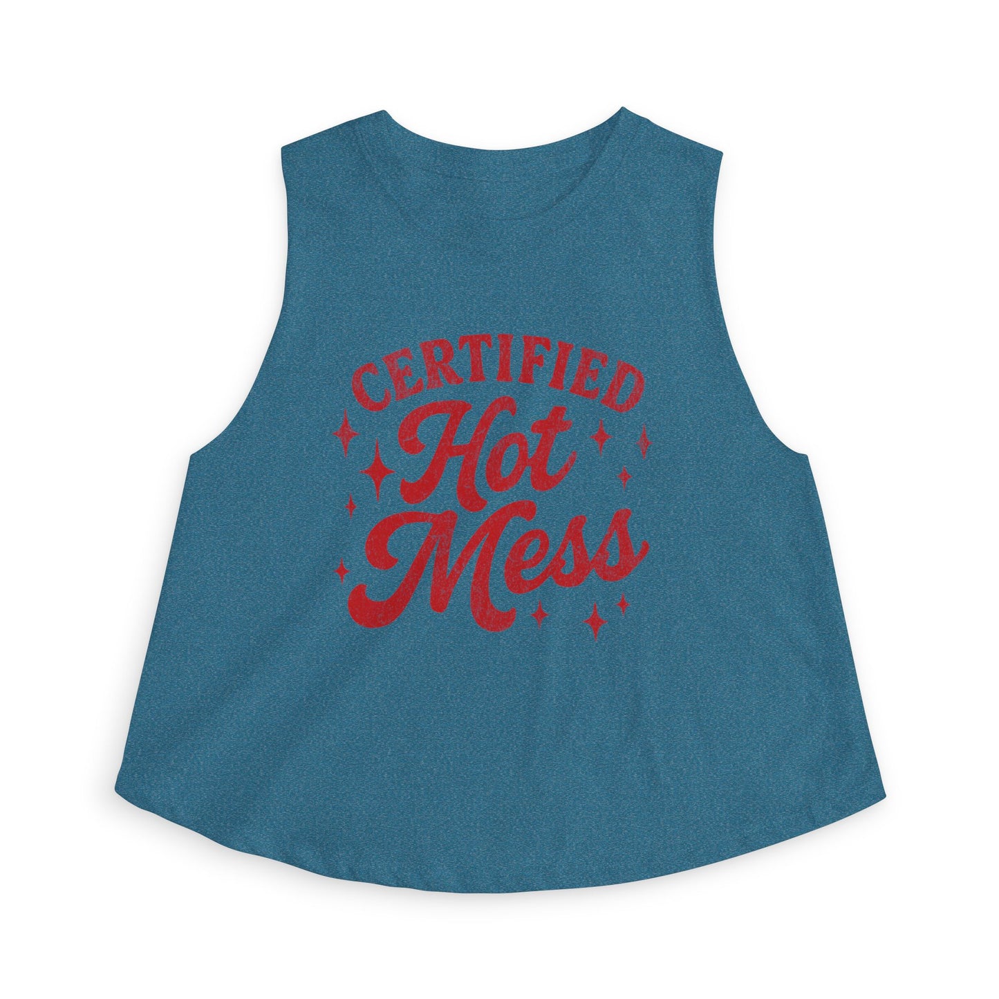 Certified Hot Mess Crop Top — Funny Women's Graphic Tank for Bachelorette, Parties & Casual Wear