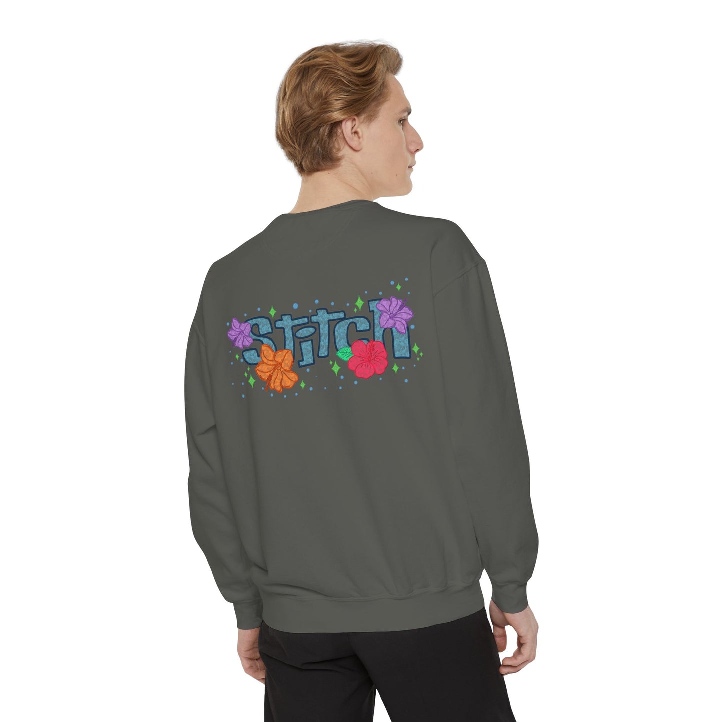 Stitch lace floral Graphic Sweatshirt