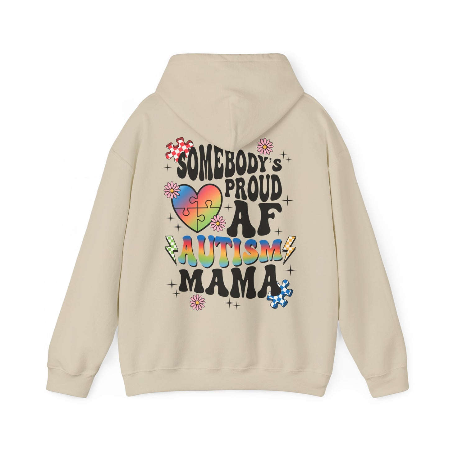 somebodys proud autism mama Unisex Heavy Blend™ Hooded Sweatshirt