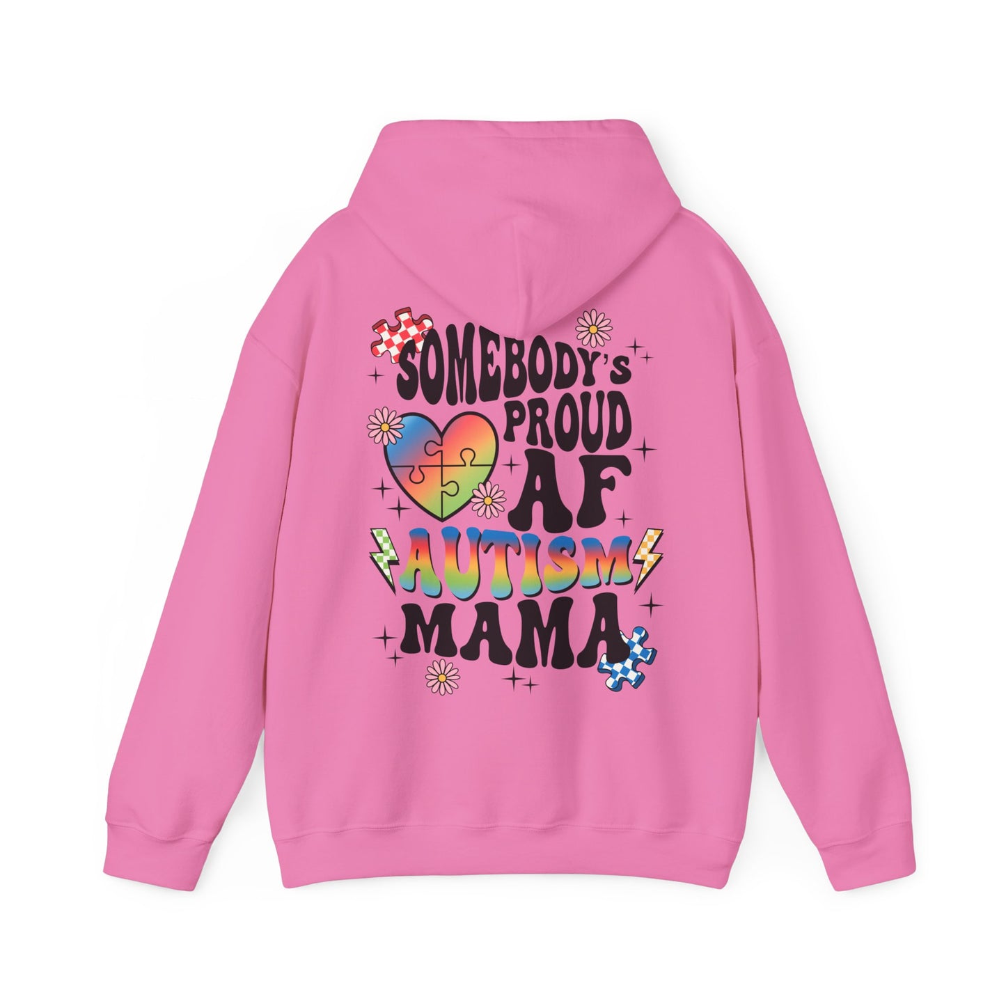 somebodys proud autism mama Unisex Heavy Blend™ Hooded Sweatshirt