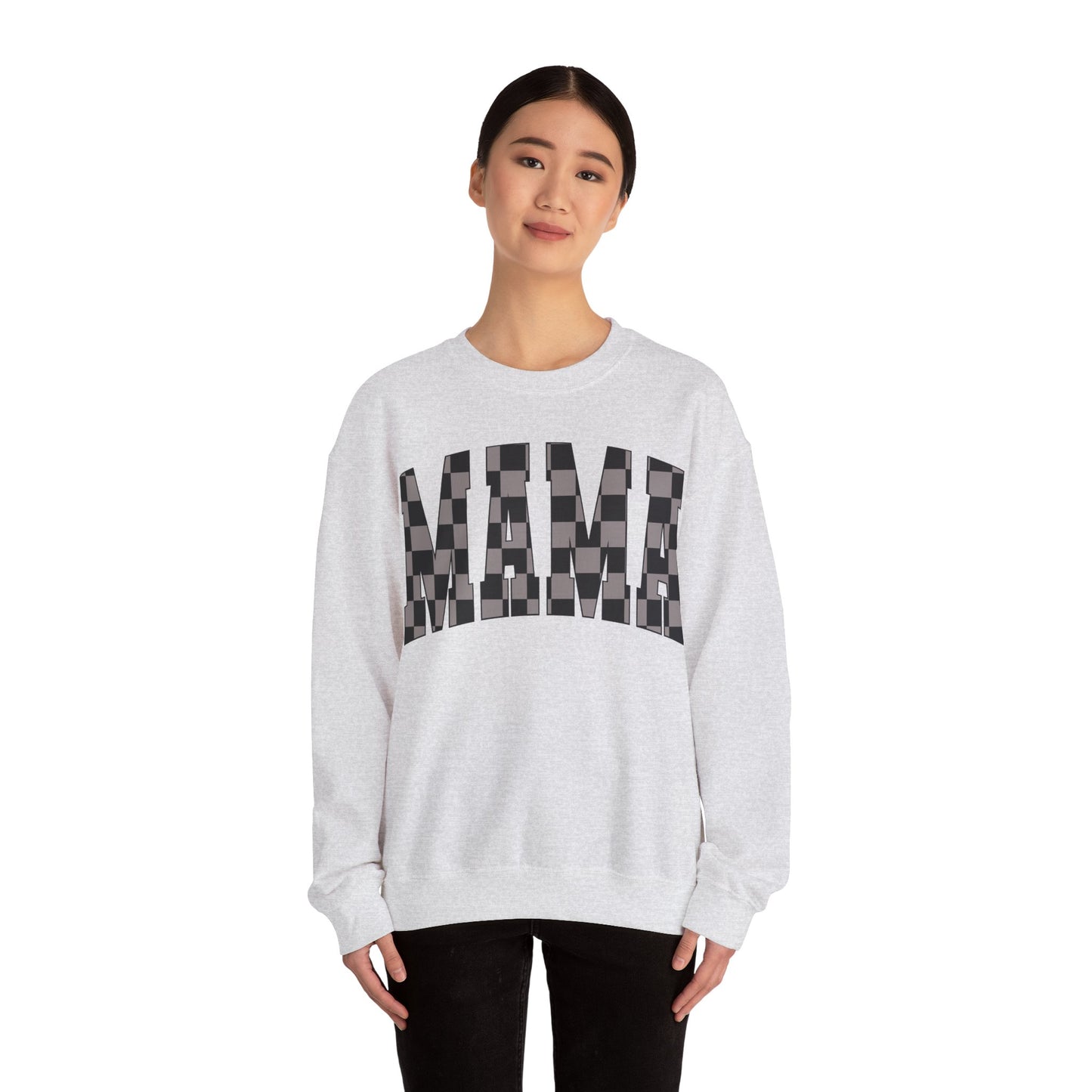 checkered mama Unisex Heavy Blend™ Crewneck Sweatshirt