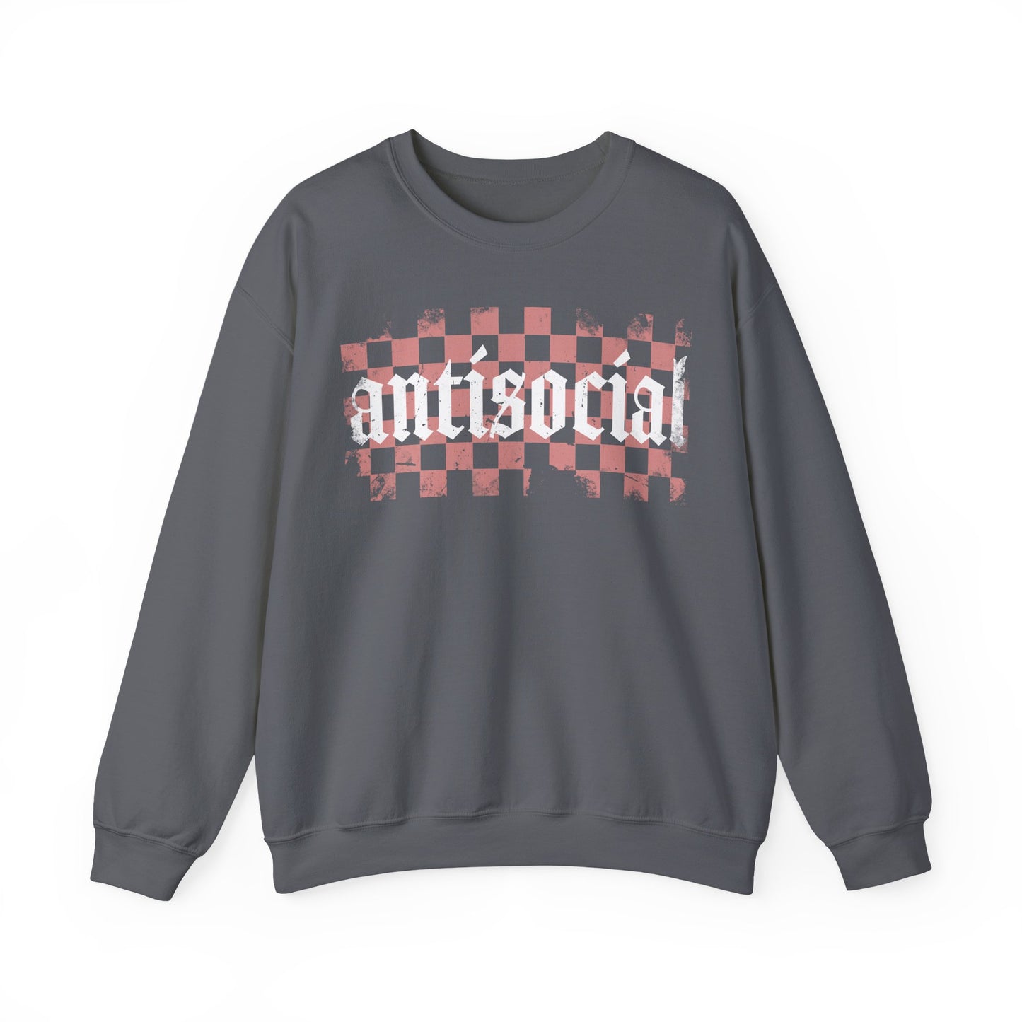 Antisocial Crewneck Sweatshirt, Comfy Casual Pullover for Everyday Wear, Perfect Gift for Introverts, Street Style Apparel,