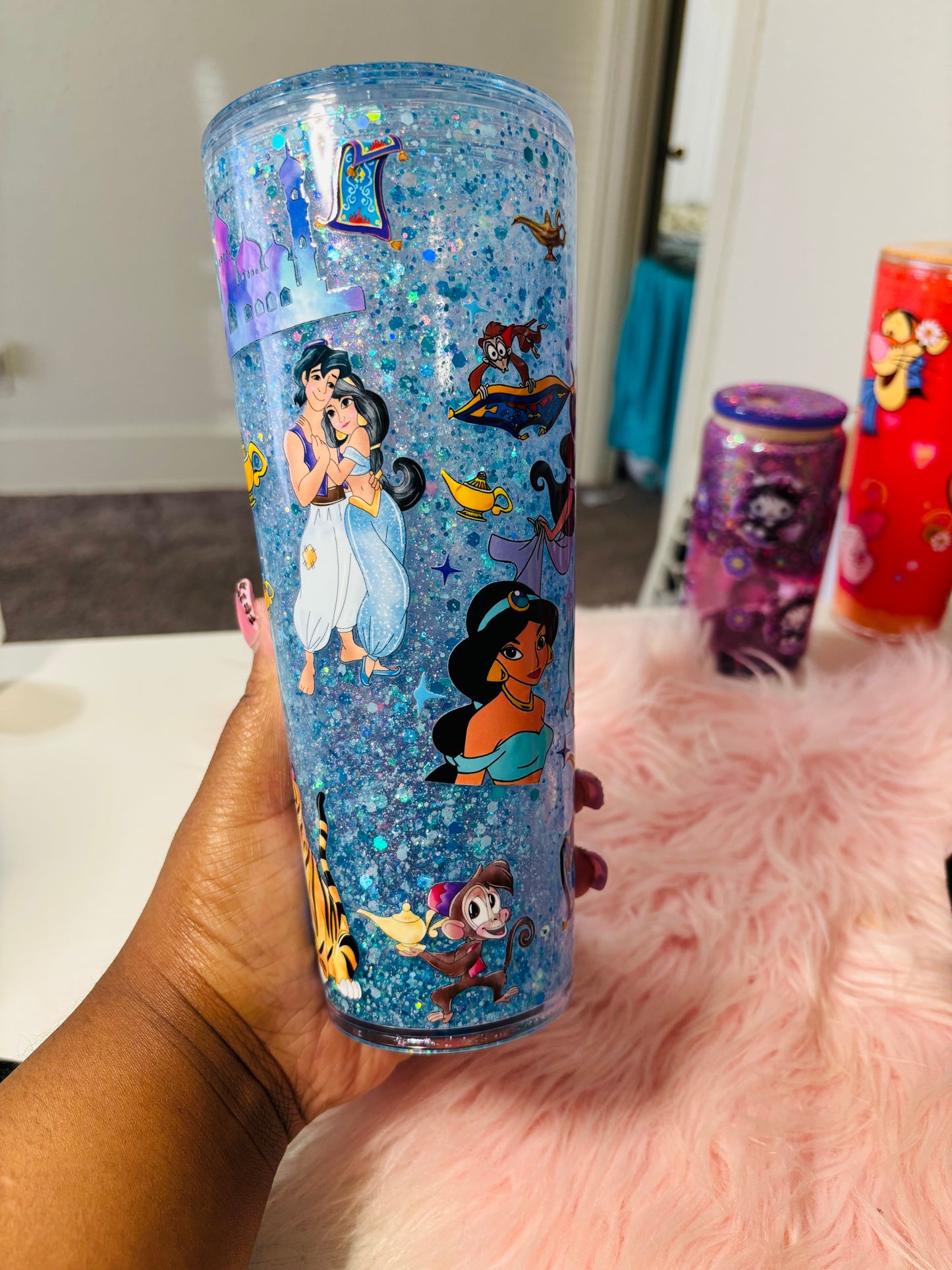 Jasmine and Aladdin 24oz acrylic tumbler
