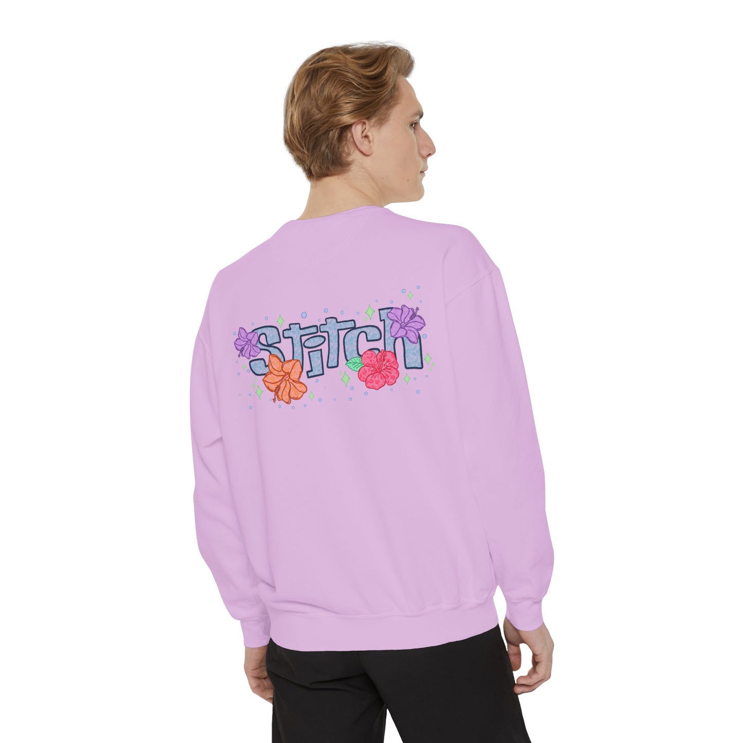 Stitch lace floral Graphic Sweatshirt