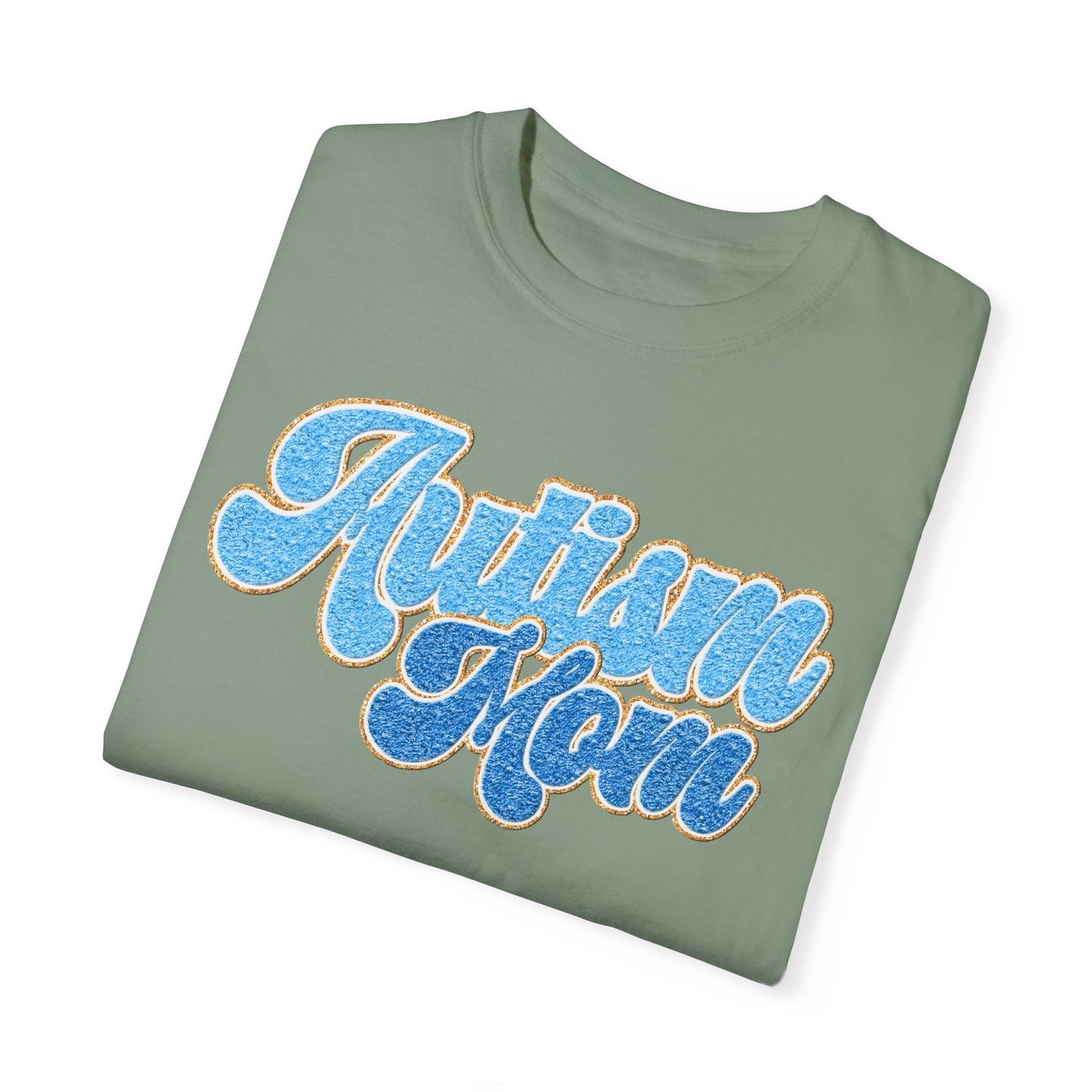 autism mom faux Unisex Garment-Dyed T-shirt