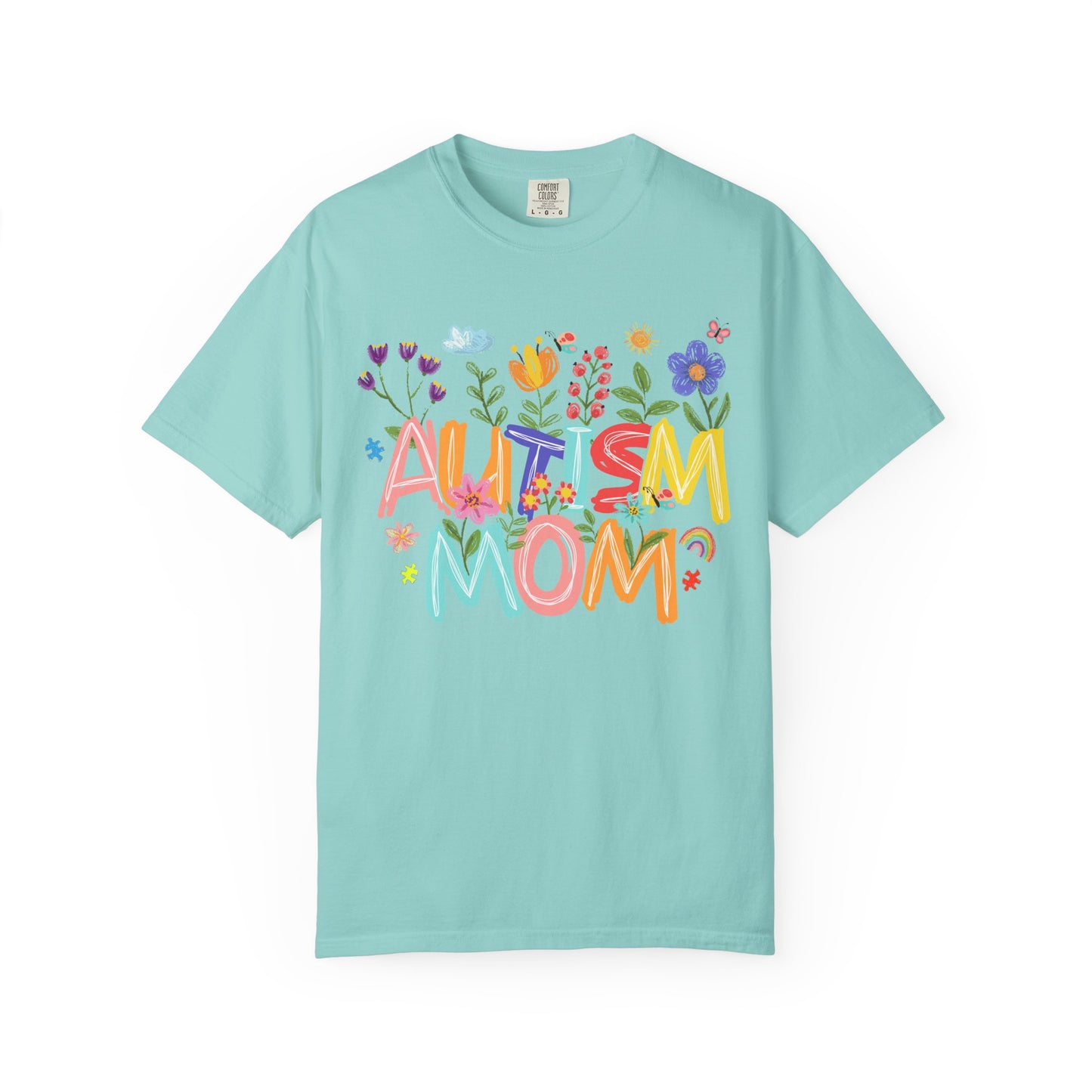 Autism Mom Floral T-Shirt, Gift for Autism Awareness, Supportive Apparel
