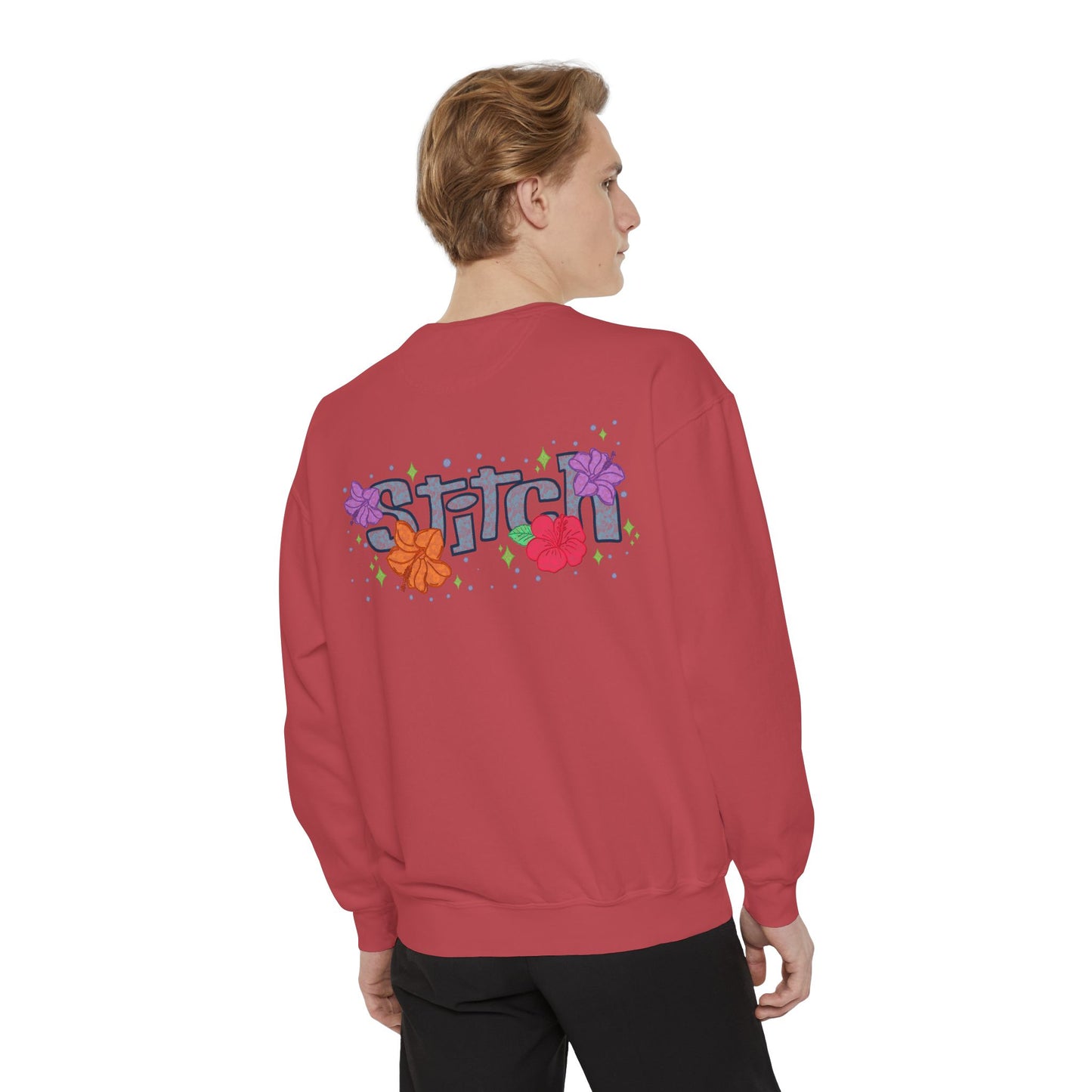 Stitch lace floral Graphic Sweatshirt