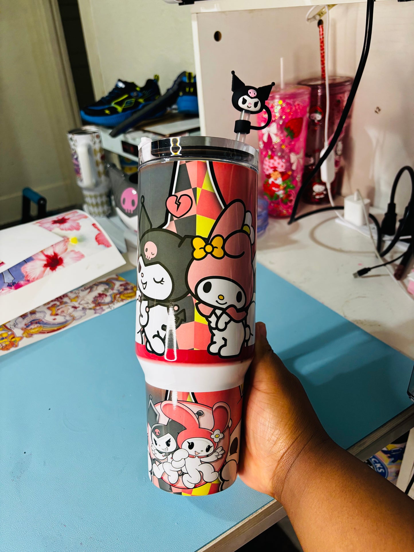 Kuromi & my melody 40oz tumbler