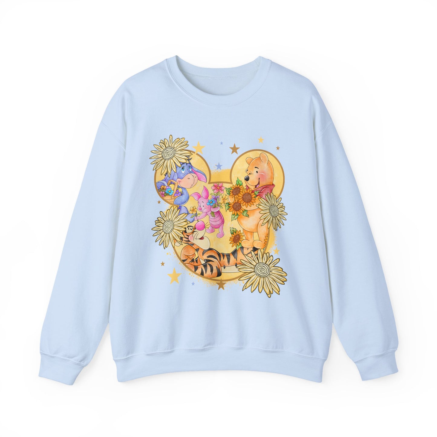 Warm Floral Bear Crewneck Sweatshirt,