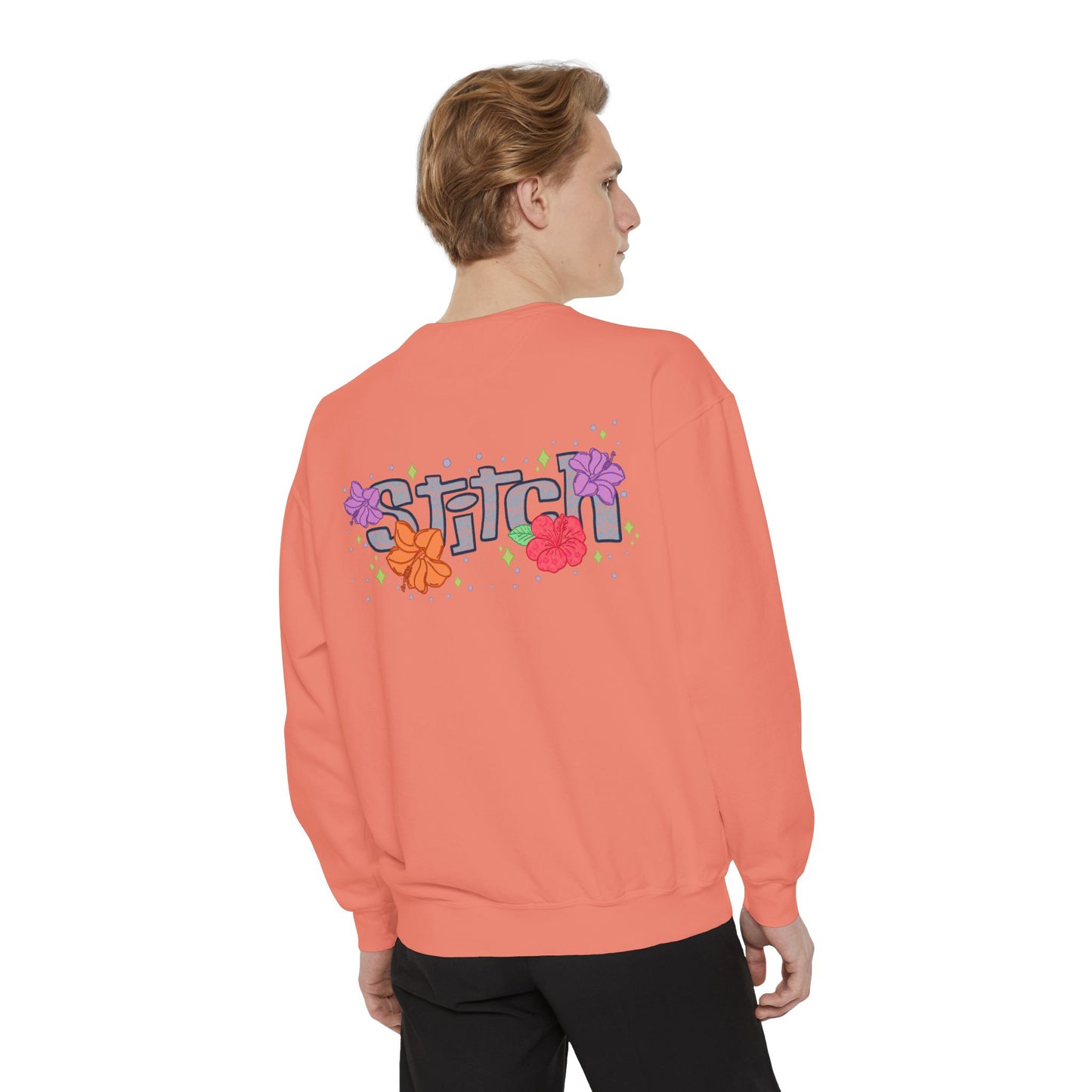 Stitch lace floral Graphic Sweatshirt