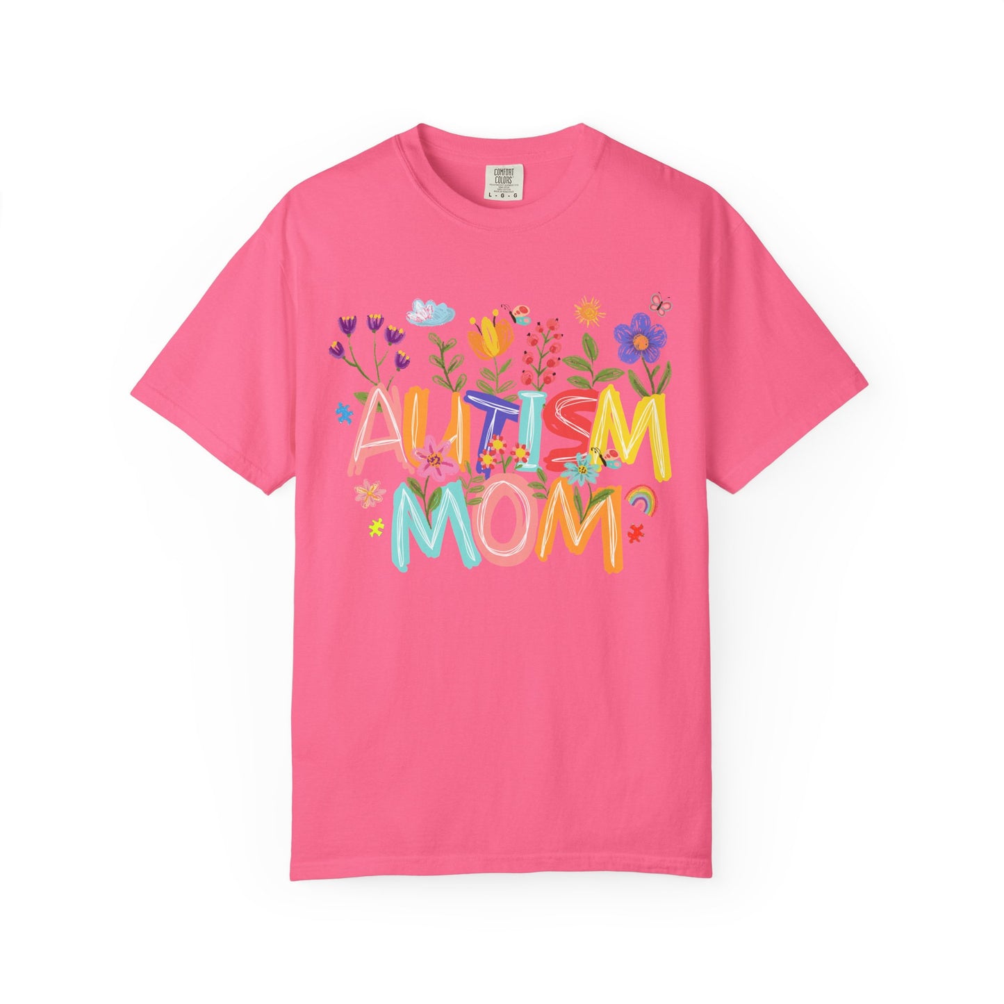 Autism Mom Floral T-Shirt, Gift for Autism Awareness, Supportive Apparel