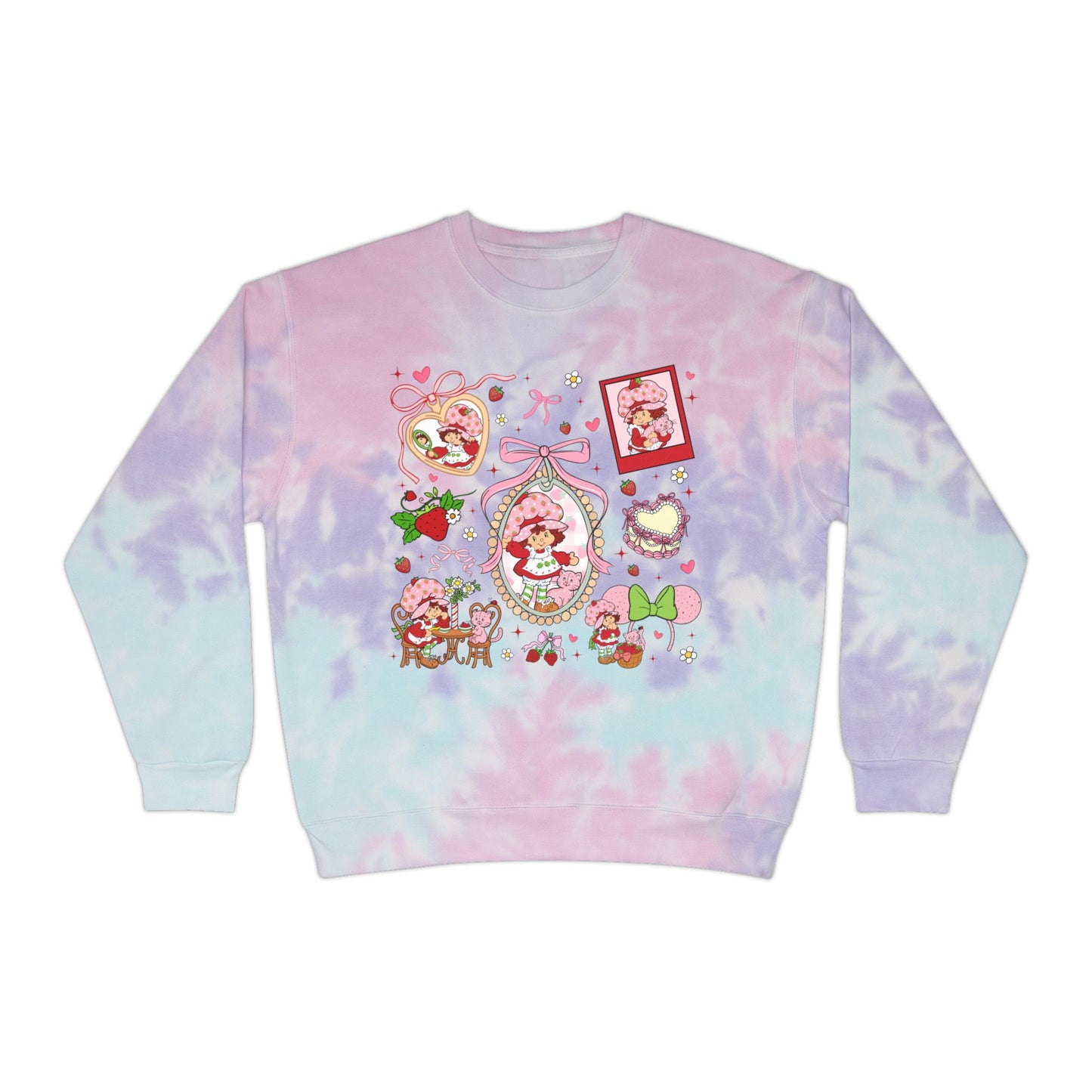 Strawberry shortcake Pastel Tie-dye sweater