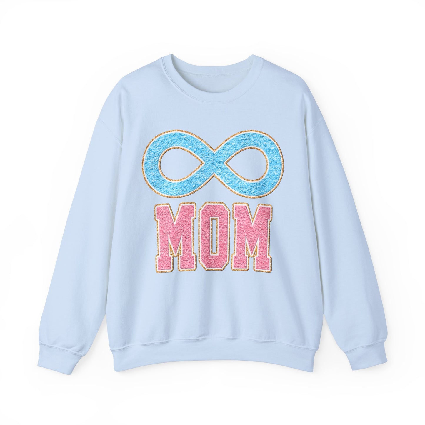 mom blue infinity Unisex Heavy Blend™ Crewneck Sweatshirt