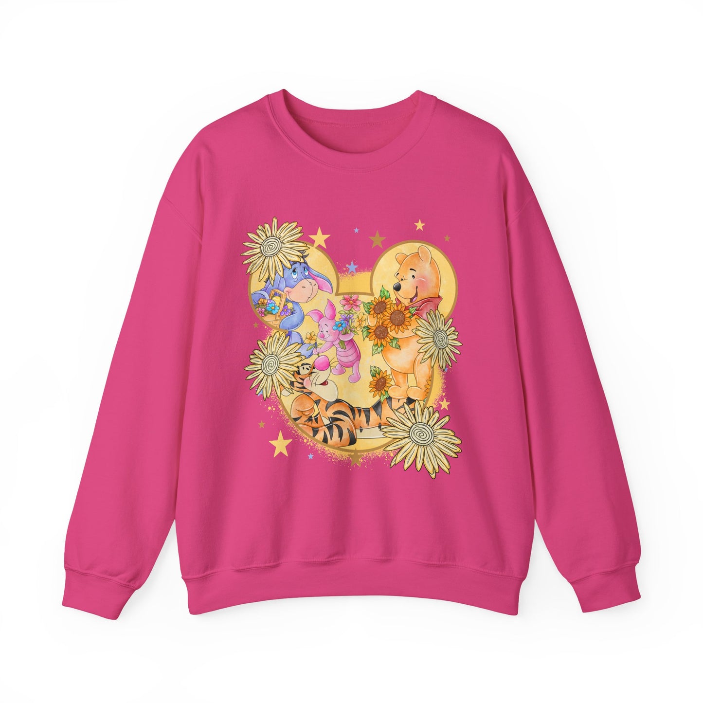 Warm Floral Bear Crewneck Sweatshirt,