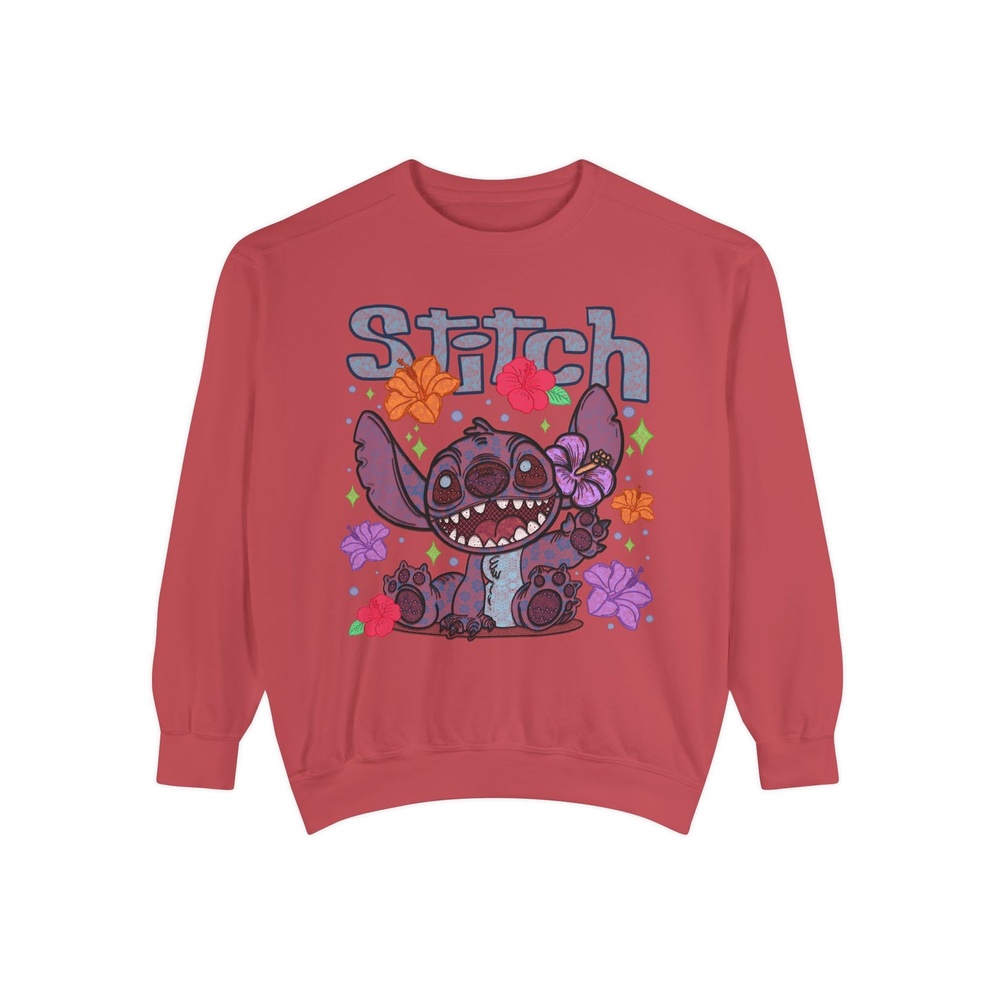 Stitch lace floral Graphic Sweatshirt
