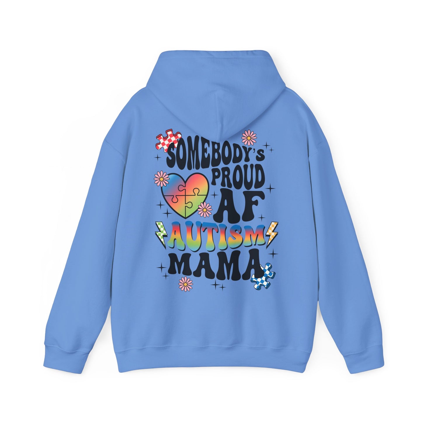 somebodys proud autism mama Unisex Heavy Blend™ Hooded Sweatshirt