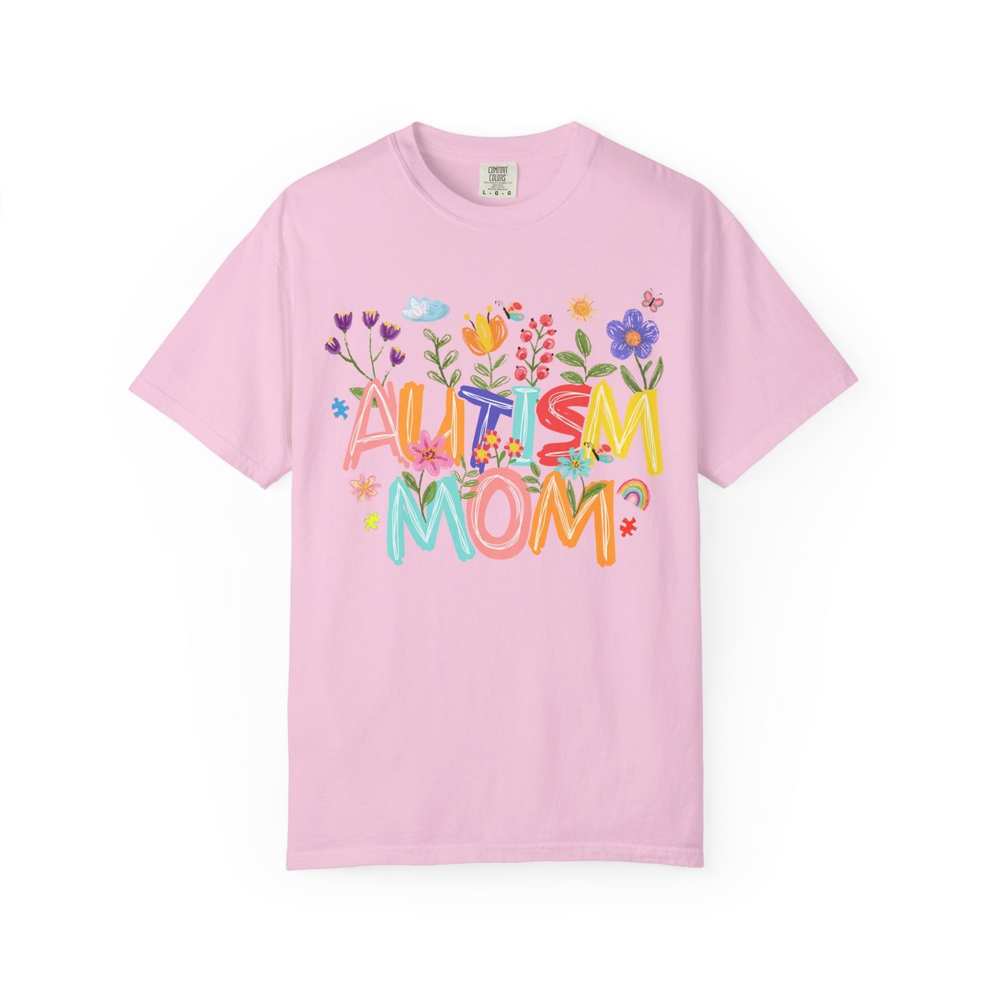 Autism Mom Floral T-Shirt, Gift for Autism Awareness, Supportive Apparel