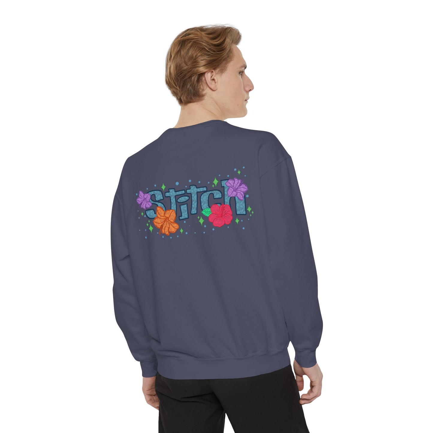Stitch lace floral Graphic Sweatshirt