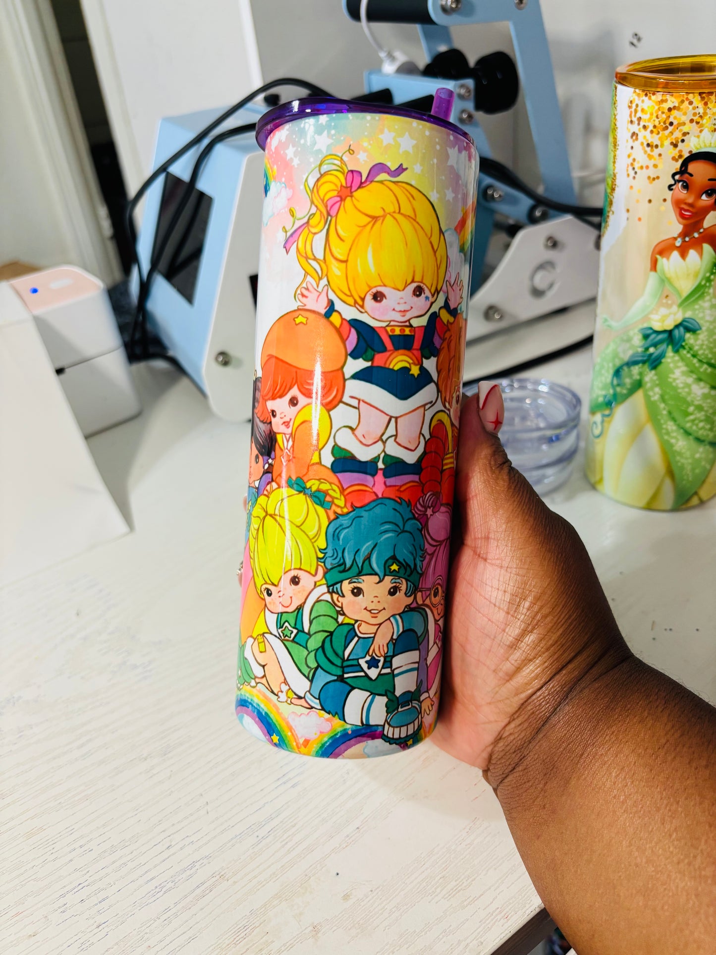 Rainbow and friends 20oz tumbler