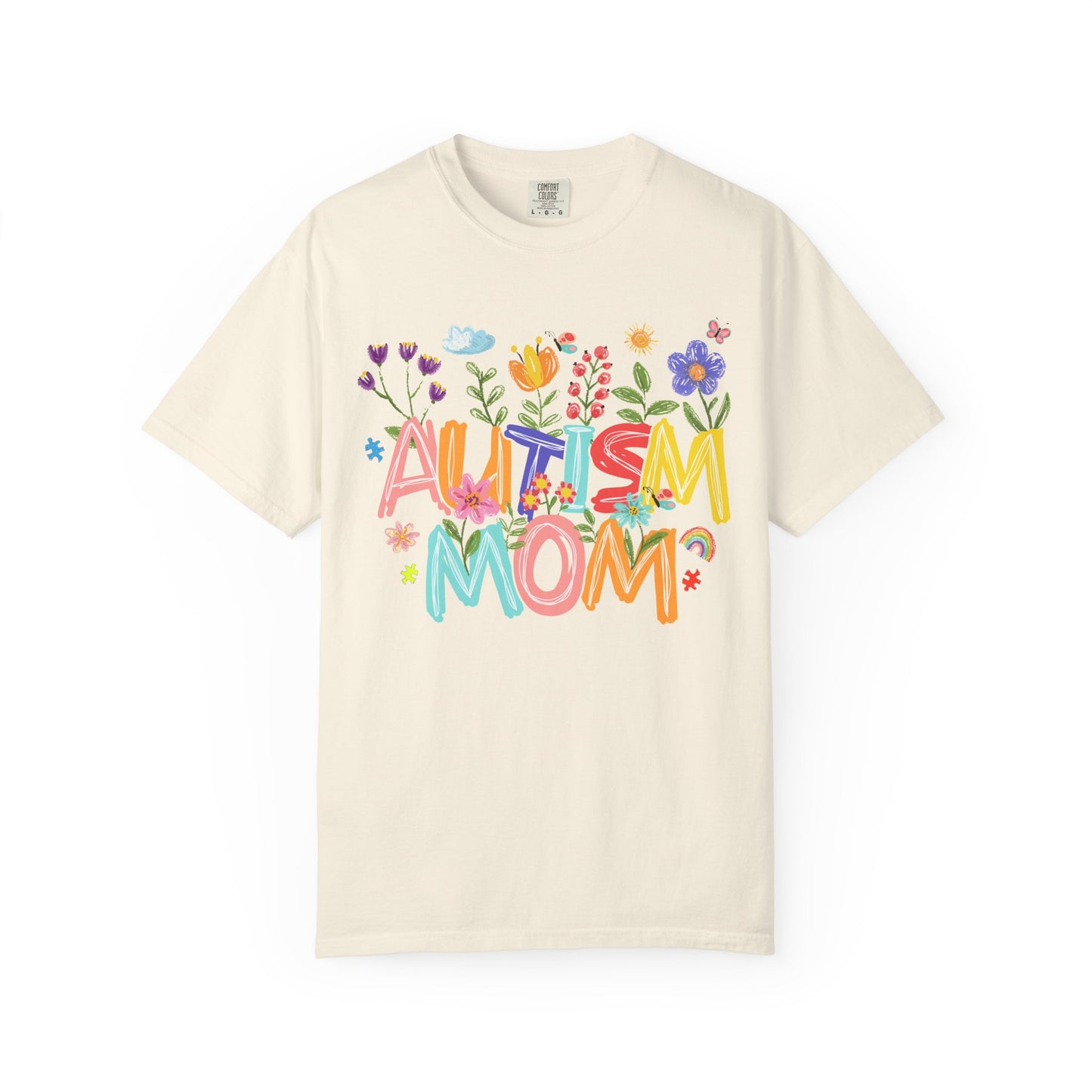 Autism Mom Floral T-Shirt, Gift for Autism Awareness, Supportive Apparel