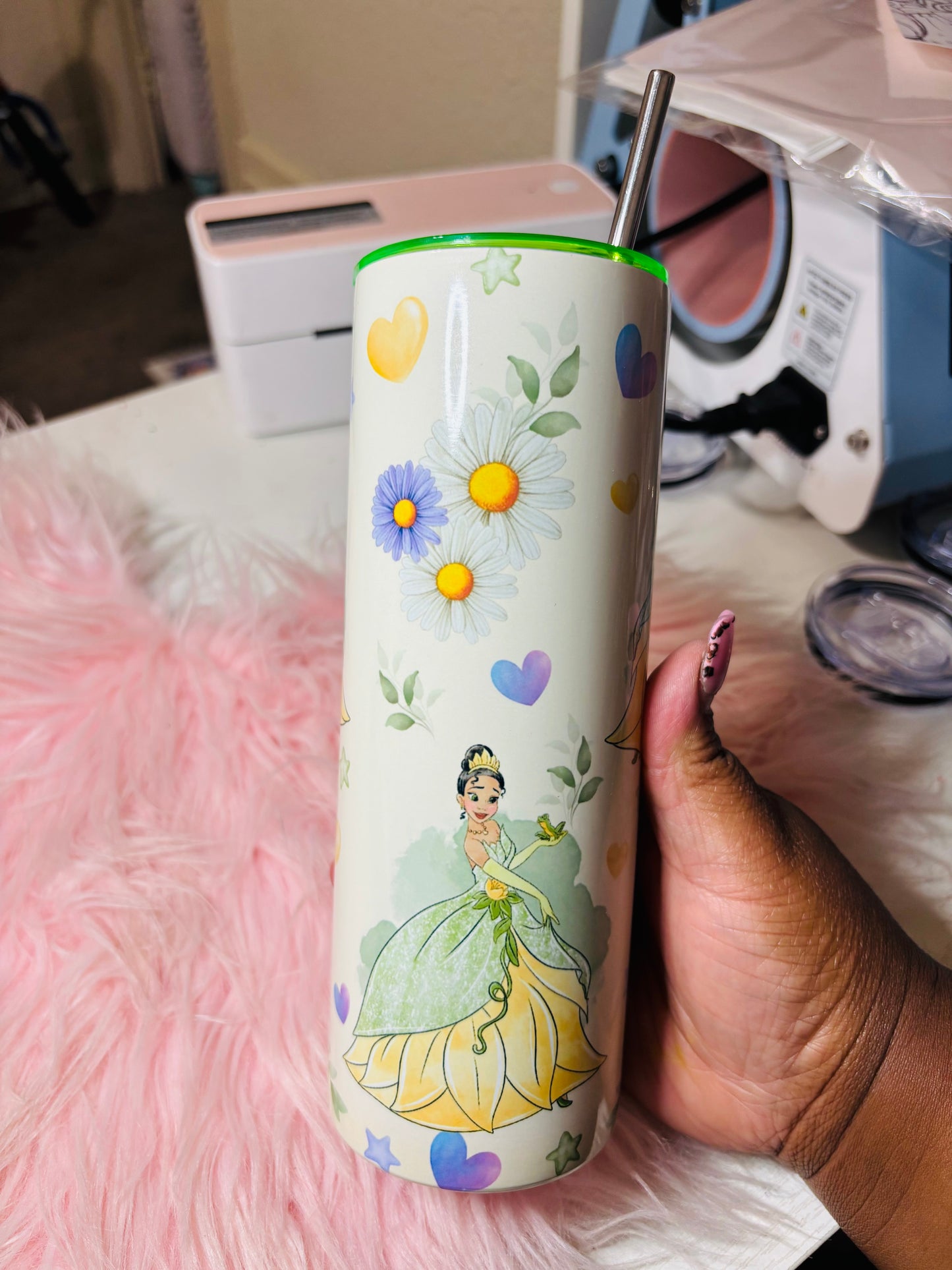 Princess t and flowers 20oz tumbler