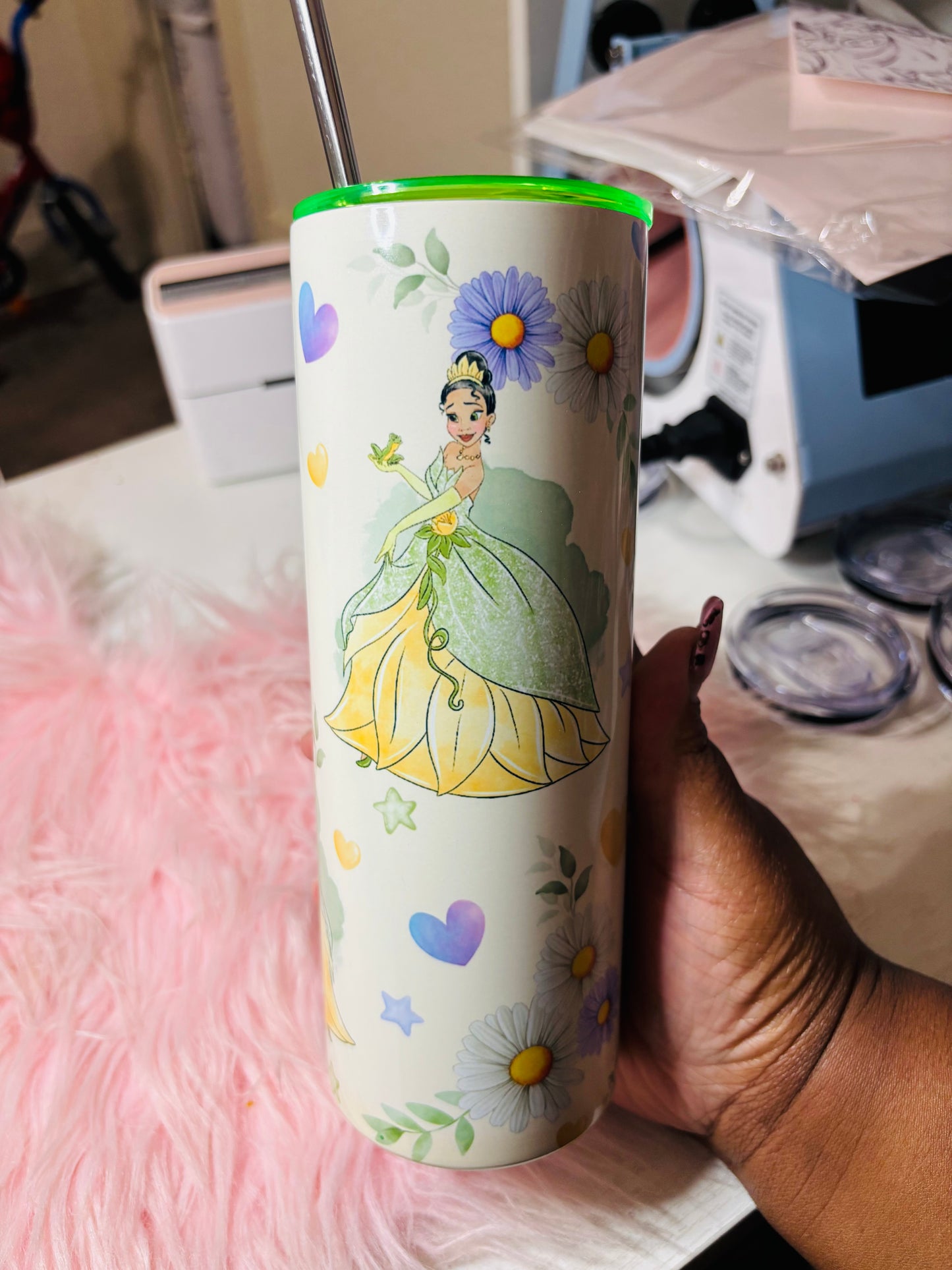 Princess t and flowers 20oz tumbler