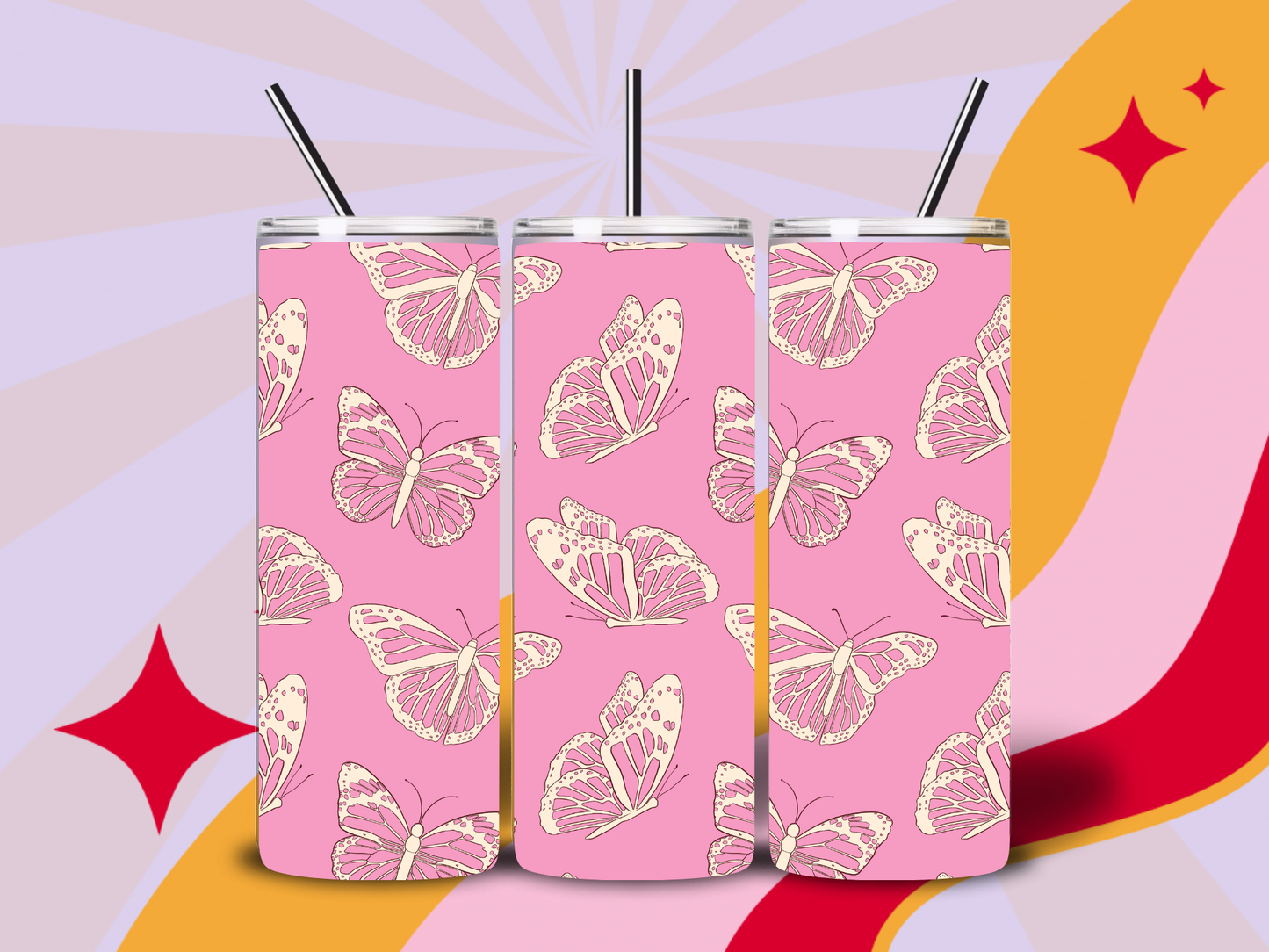 Flutter garden 20oz Tumbler