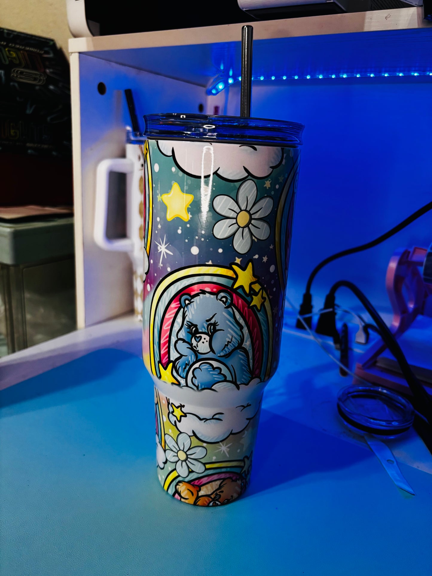 Colorful rainbow bears 40oz tumbler