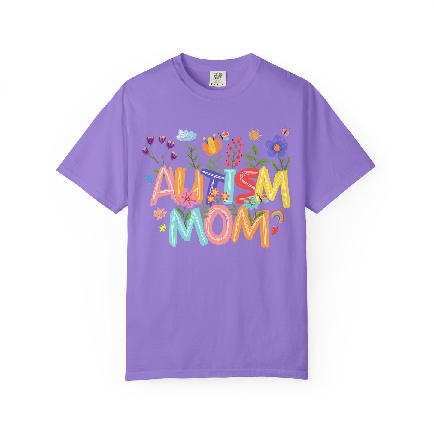 Autism Mom Floral T-Shirt, Gift for Autism Awareness, Supportive Apparel