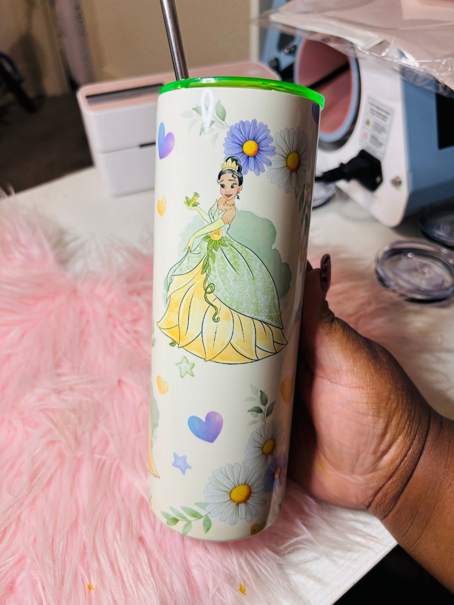 Princess t and flowers 20oz tumbler