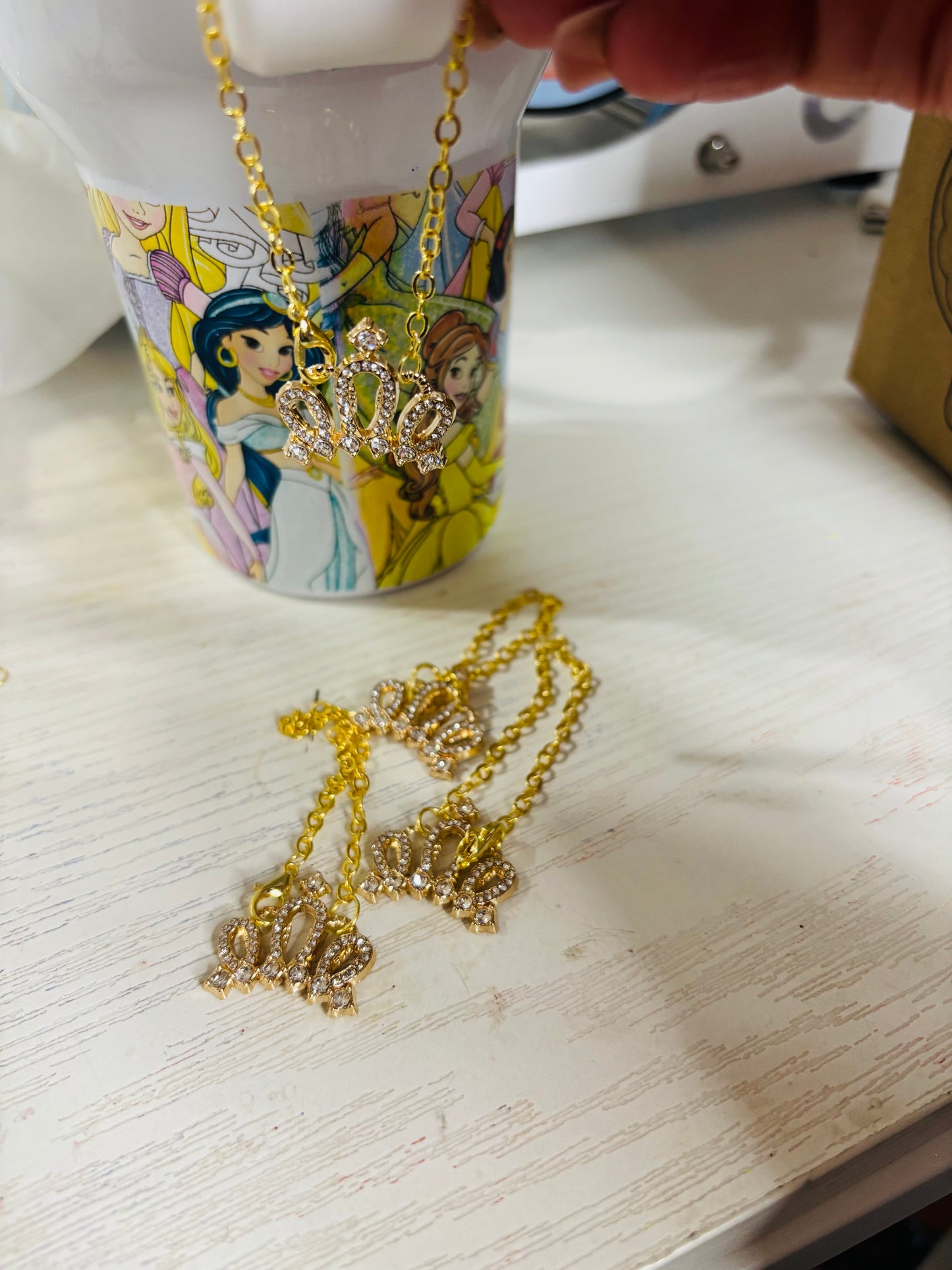 Crown handle chain
