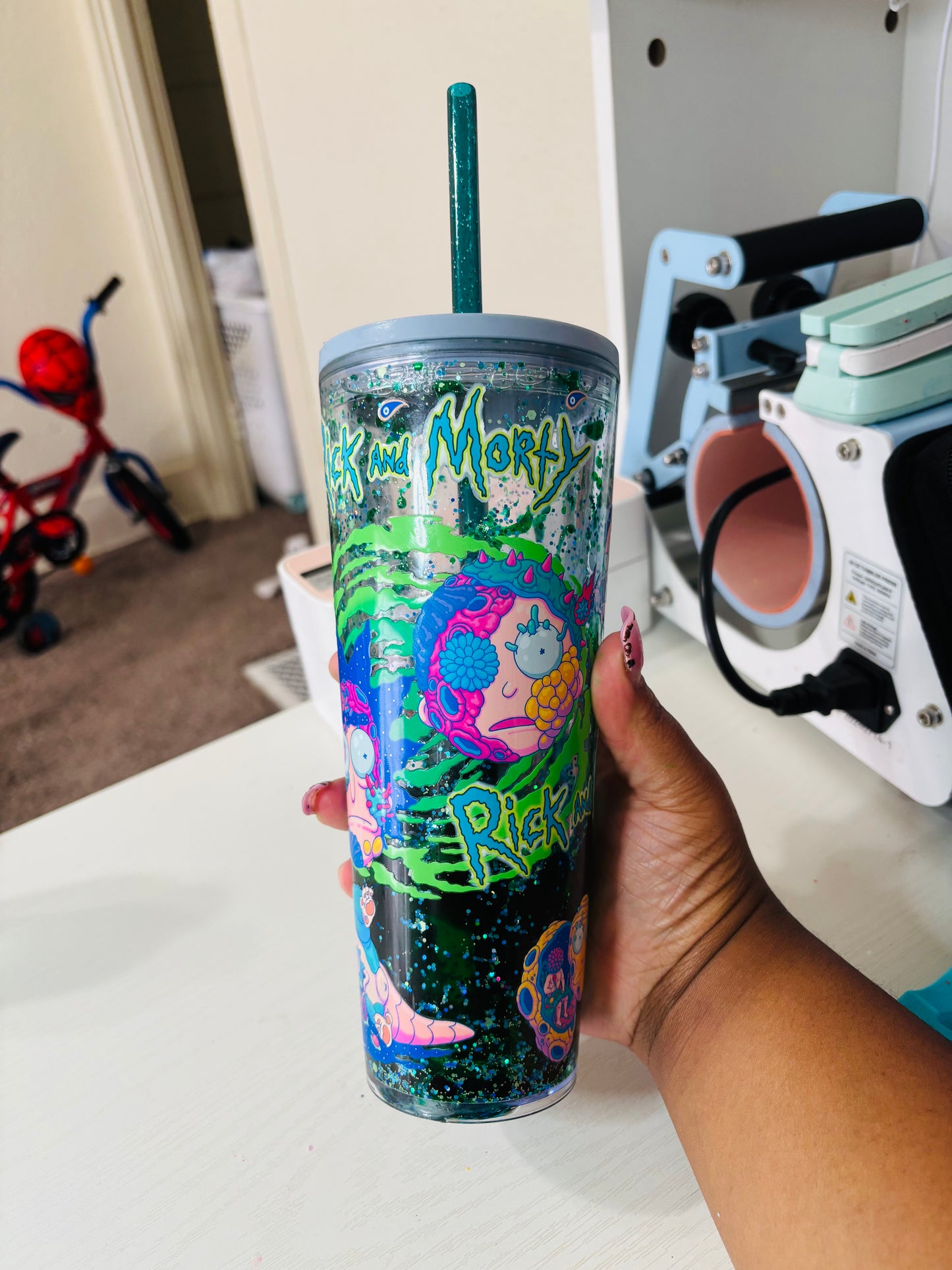 Rick nd Morty 24oz acrylic tumbler