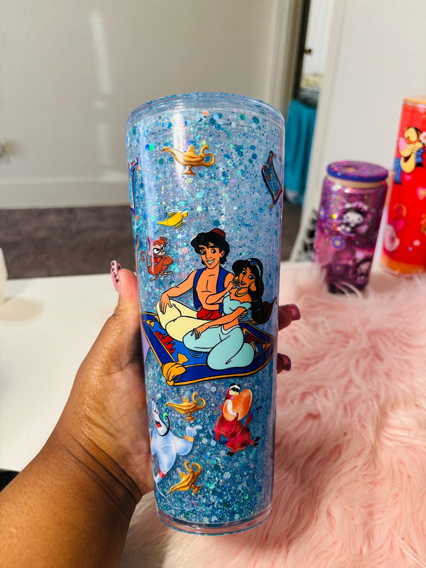 Jasmine and Aladdin 24oz acrylic tumbler