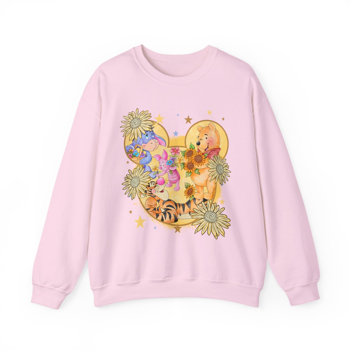 Warm Floral Bear Crewneck Sweatshirt,