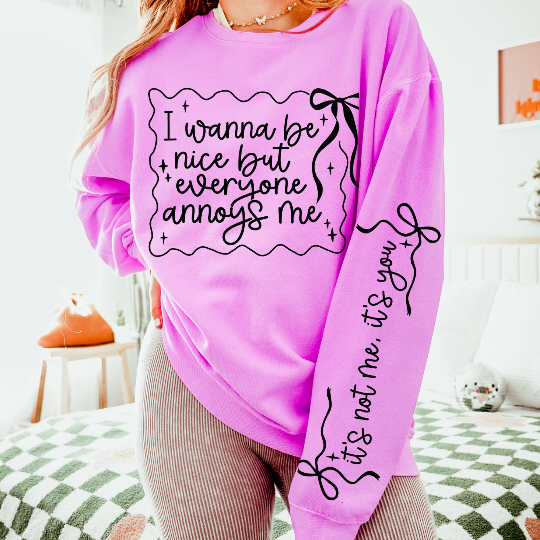 I Wanna Be Nice But Everyone Annoys Me Sweatshirt