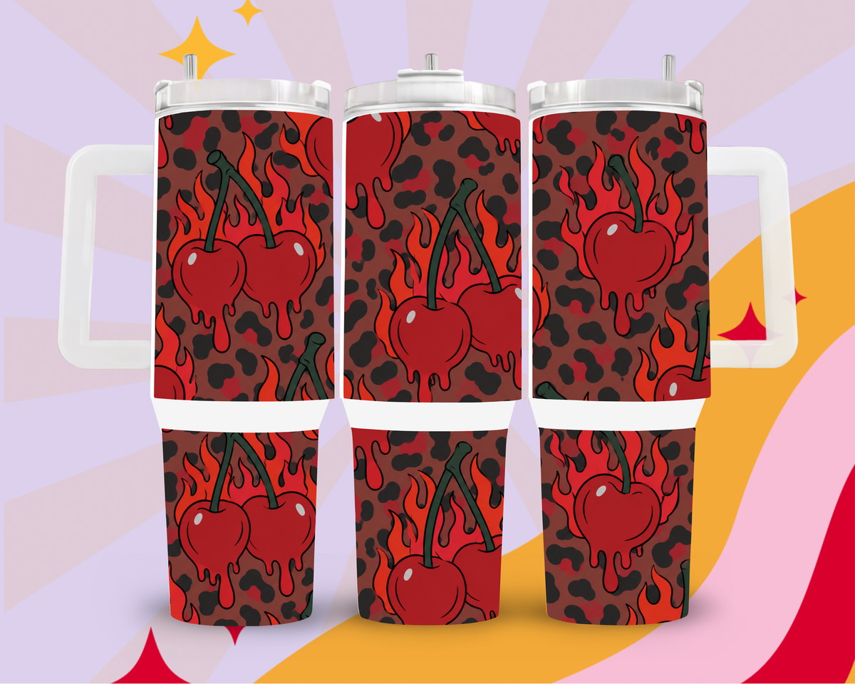 Flame cherry 40oz tumbler